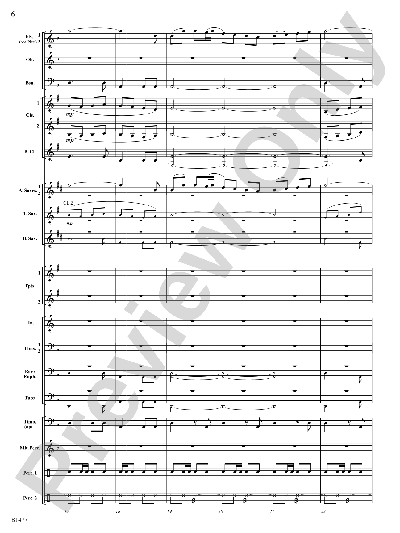 And Bless Us Every One: Concert Band Conductor Score & Parts