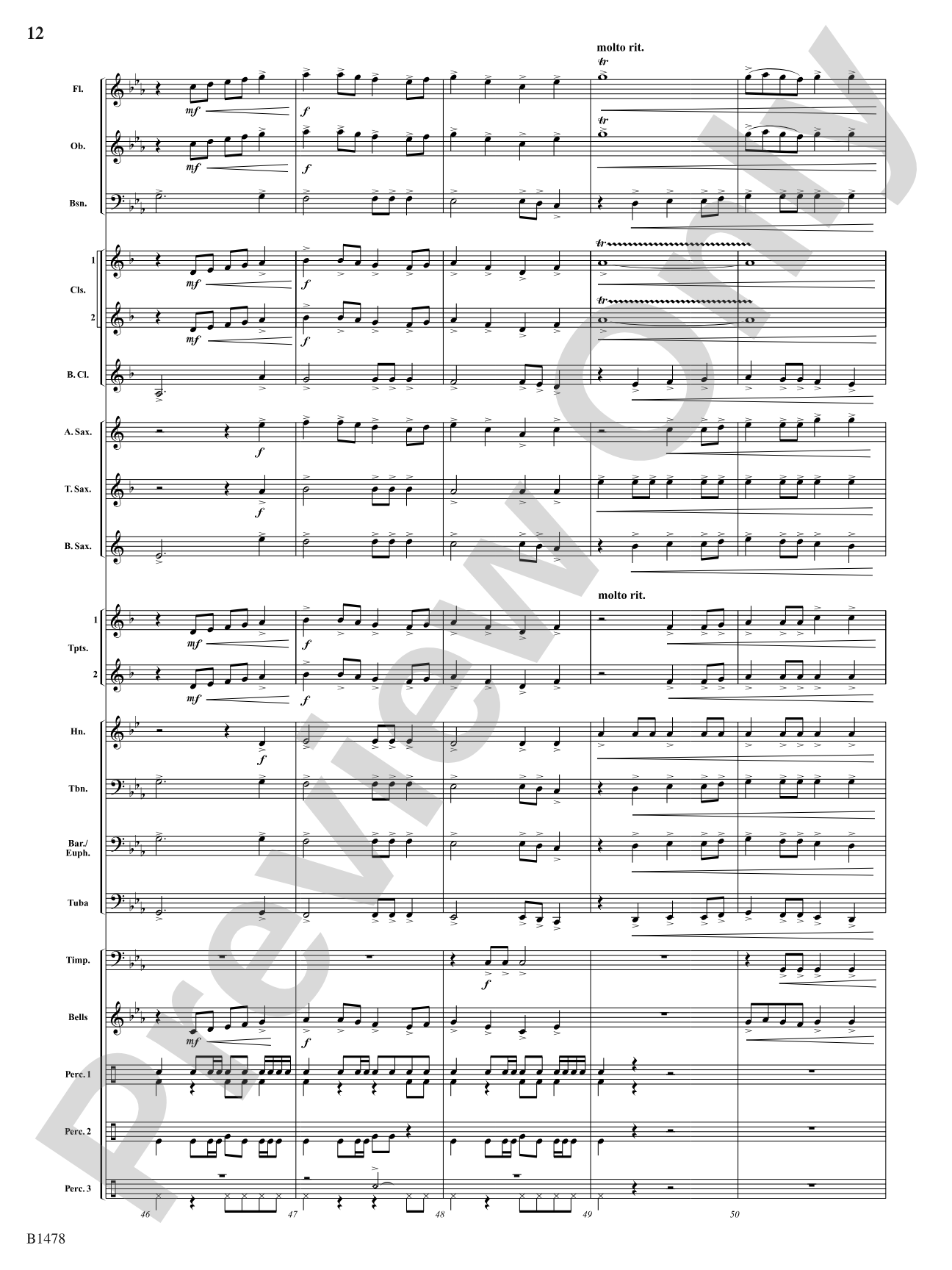 Chant and Fire Ritual: Concert Band Conductor Score & Parts