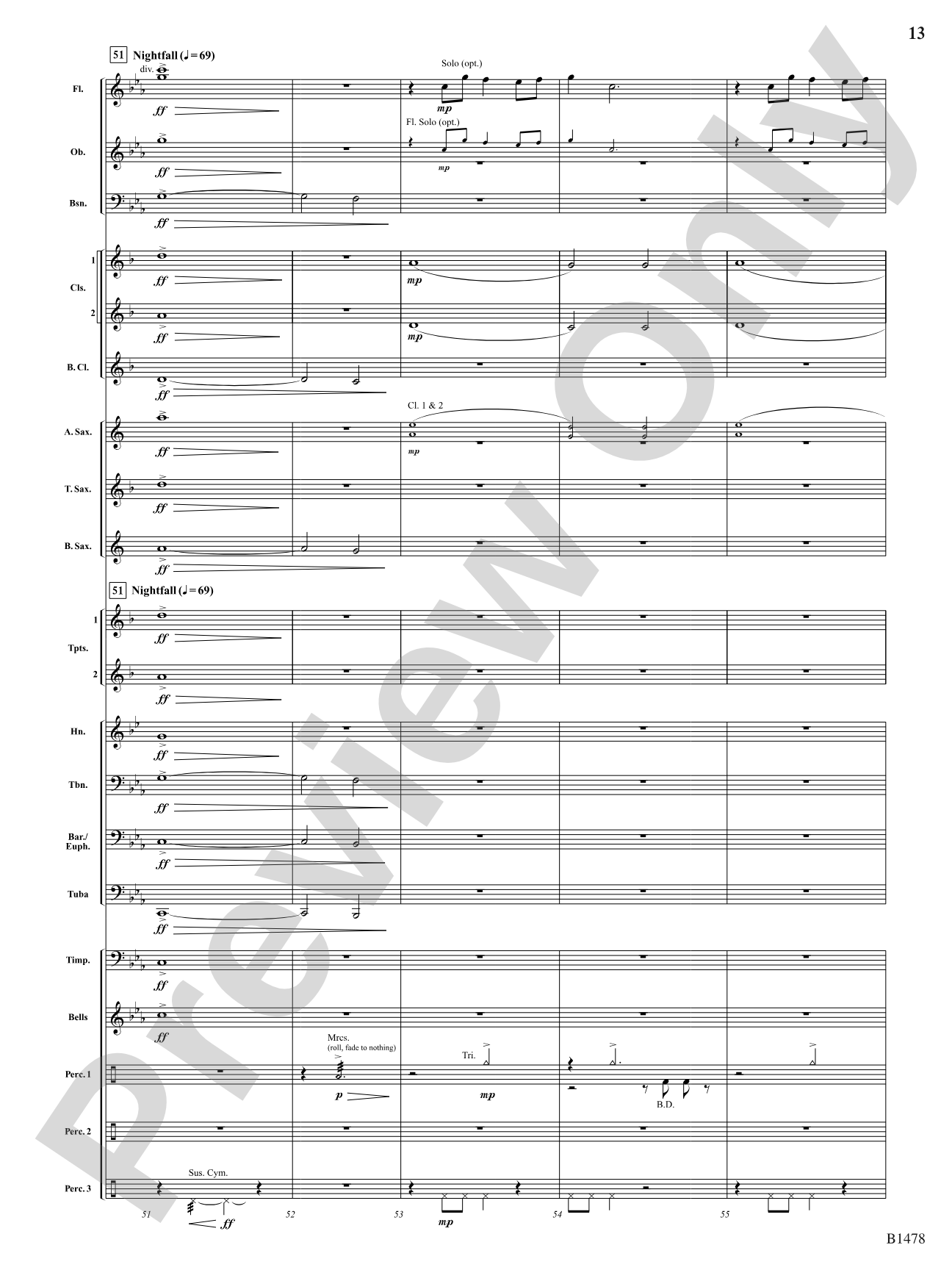 Chant and Fire Ritual: Concert Band Conductor Score & Parts