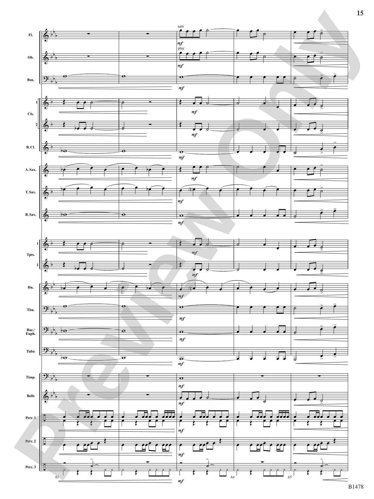 Chant and Fire Ritual: Concert Band Conductor Score & Parts