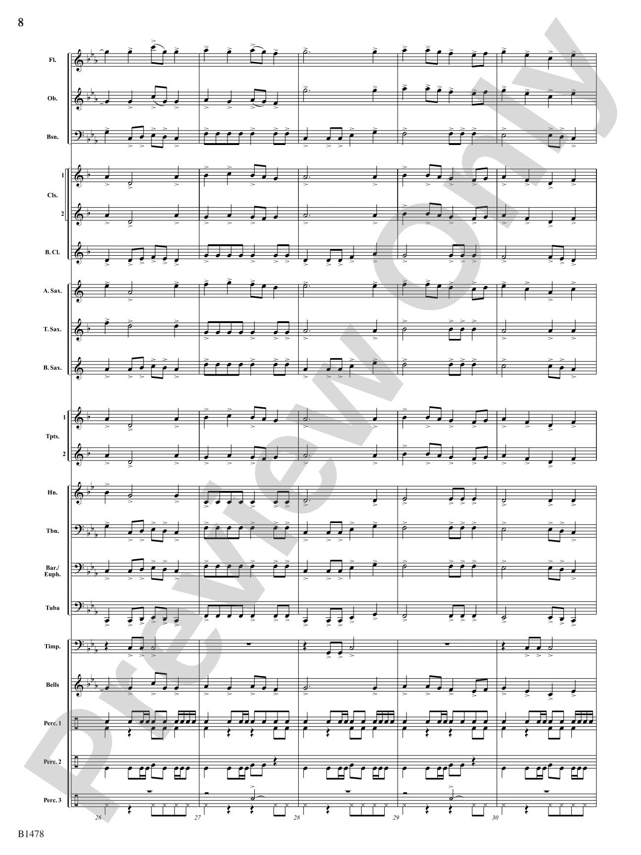 Chant and Fire Ritual: Concert Band Conductor Score & Parts