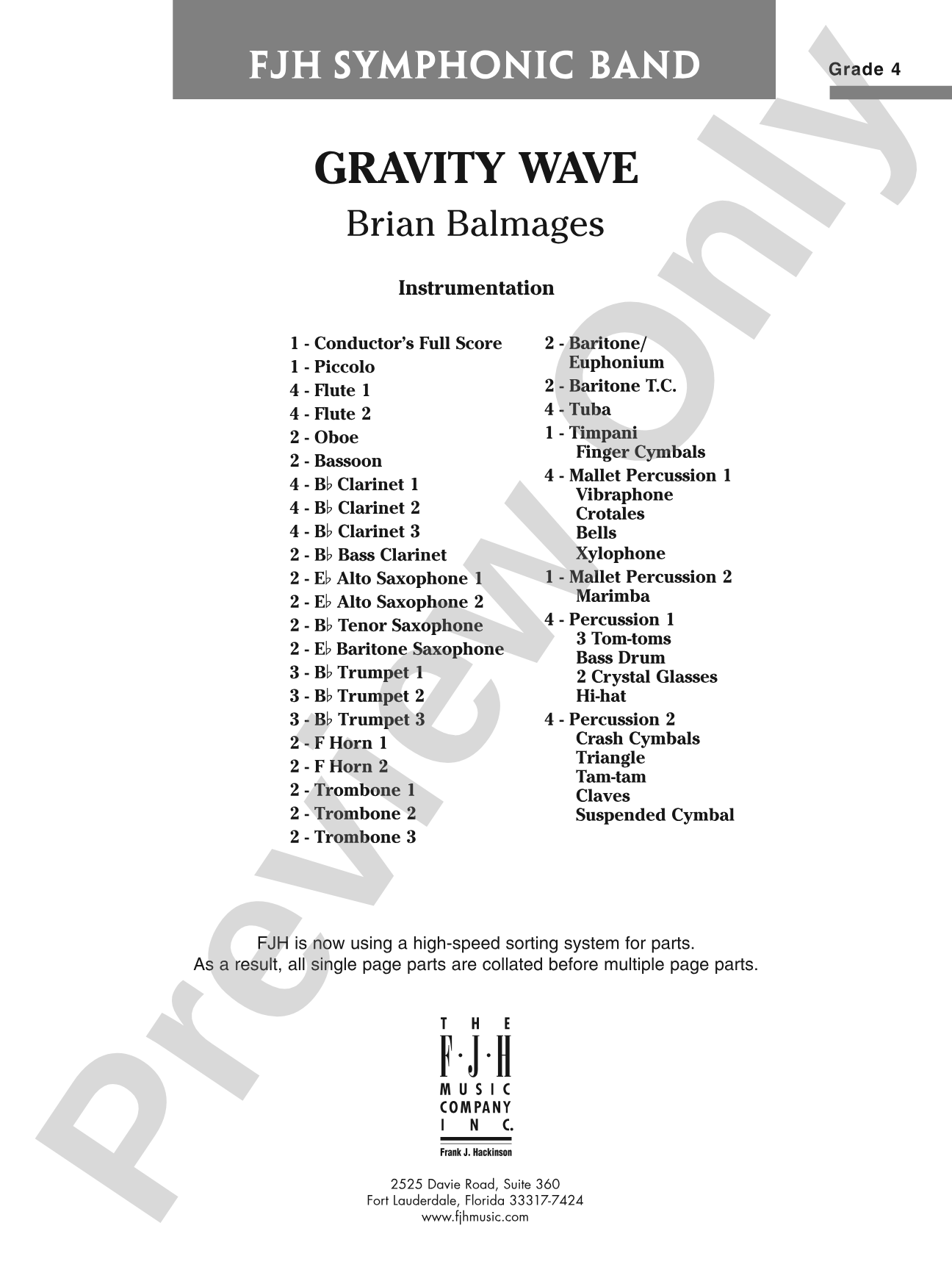 Gravity Wave: Concert Band Conductor Score & Parts