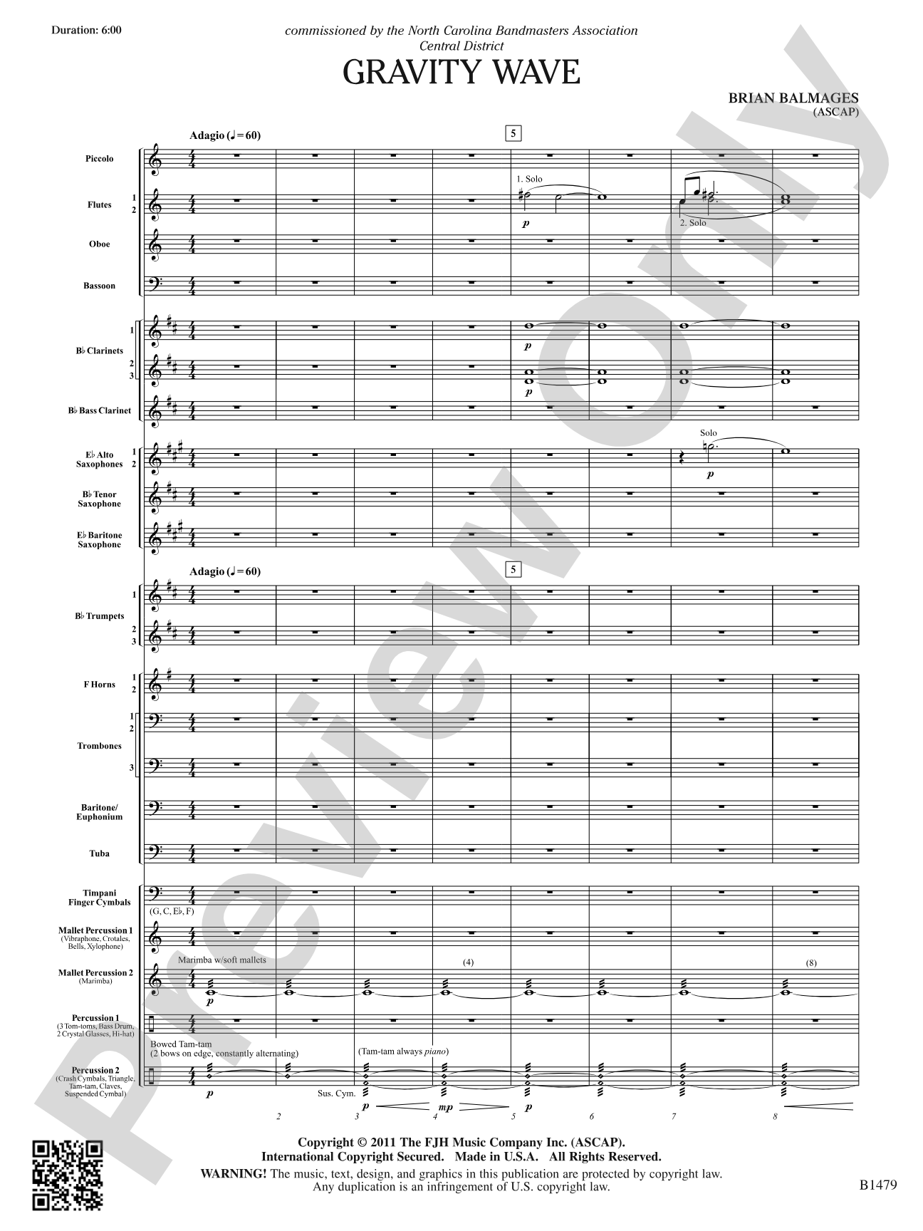 Gravity Wave: Concert Band Conductor Score & Parts