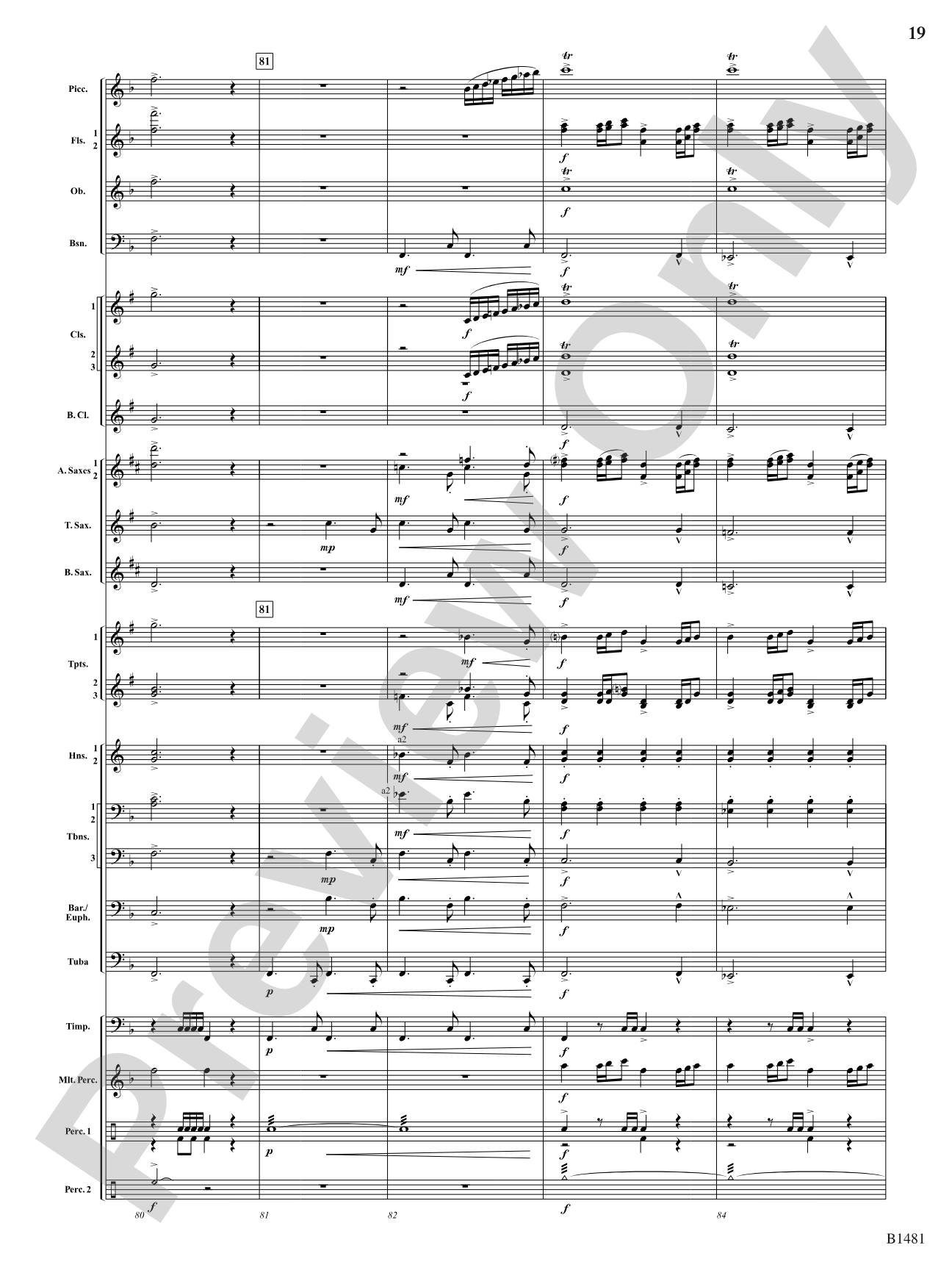 Phoenix Fanfare: Concert Band Conductor Score & Parts