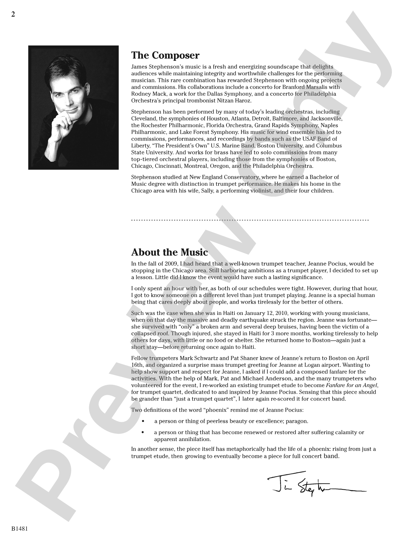 Phoenix Fanfare: Concert Band Conductor Score & Parts