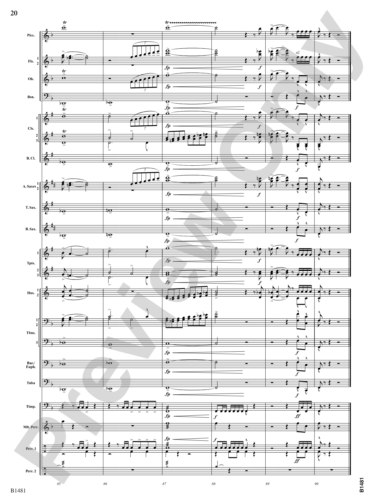 Phoenix Fanfare: Concert Band Conductor Score & Parts