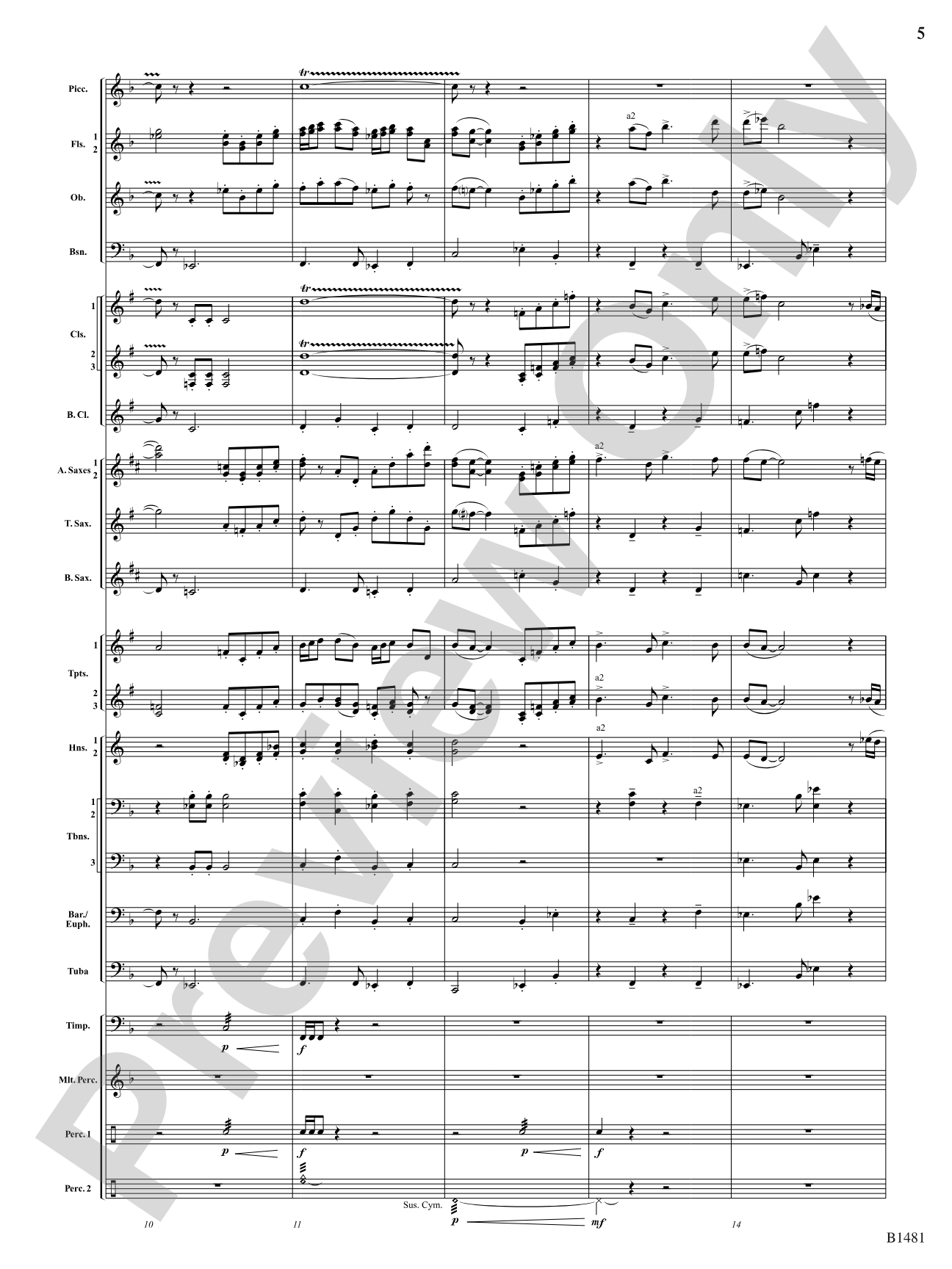 Phoenix Fanfare: Concert Band Conductor Score & Parts