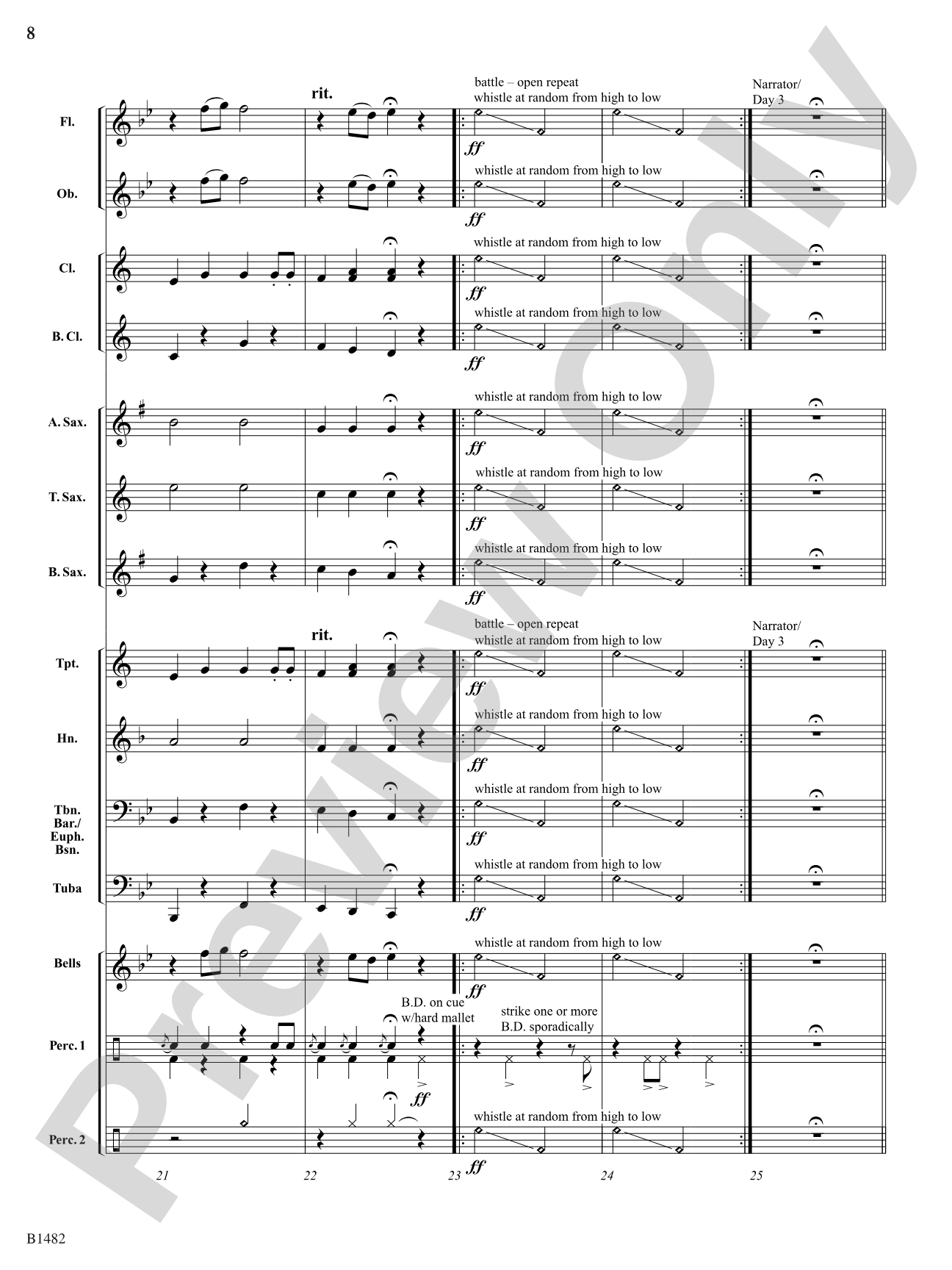 Diary of a Grumpy Elf: Concert Band Conductor Score & Parts