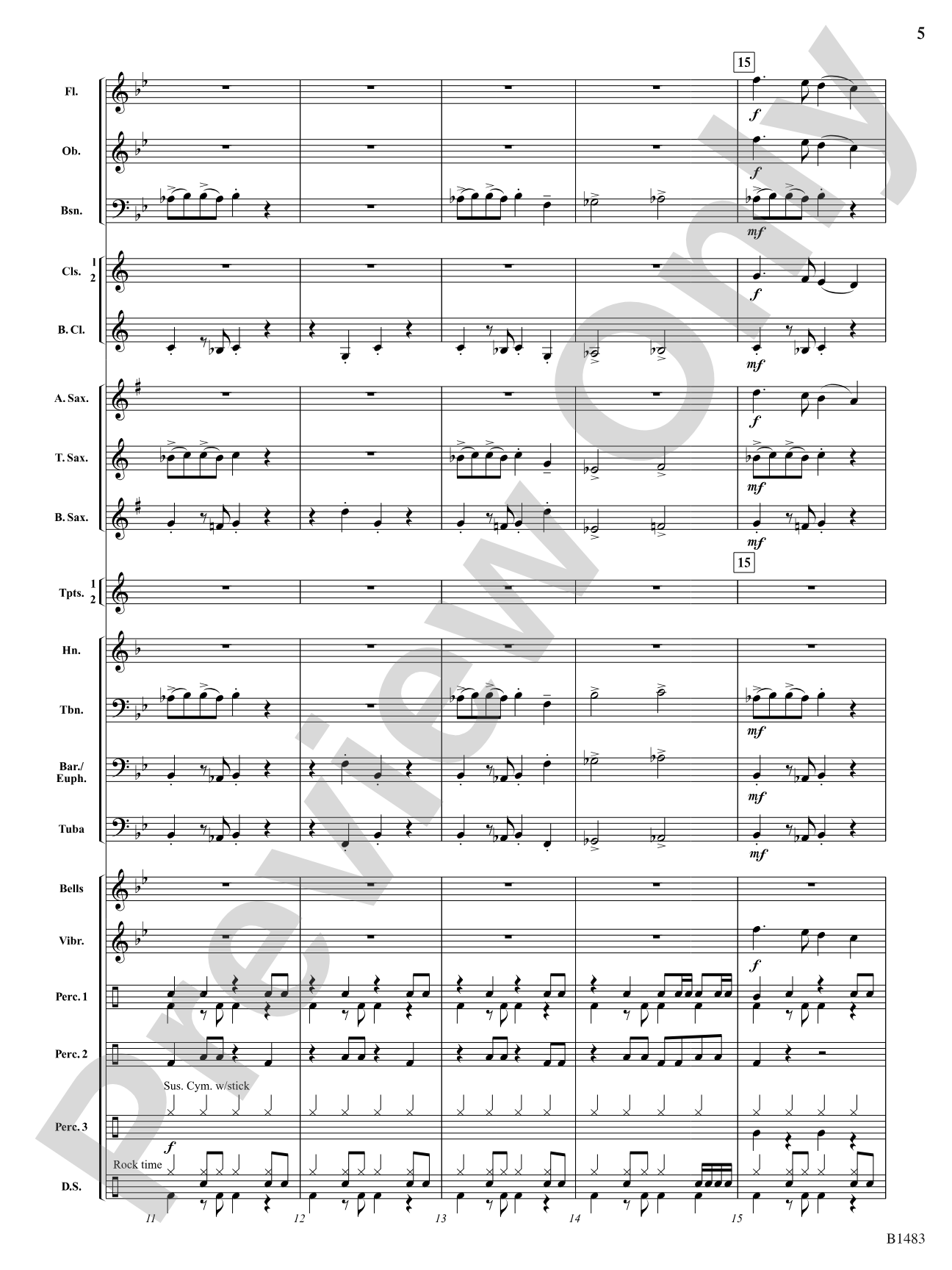 Deck the Halls with Rock 'n' Roll: Concert Band Conductor Score & Parts