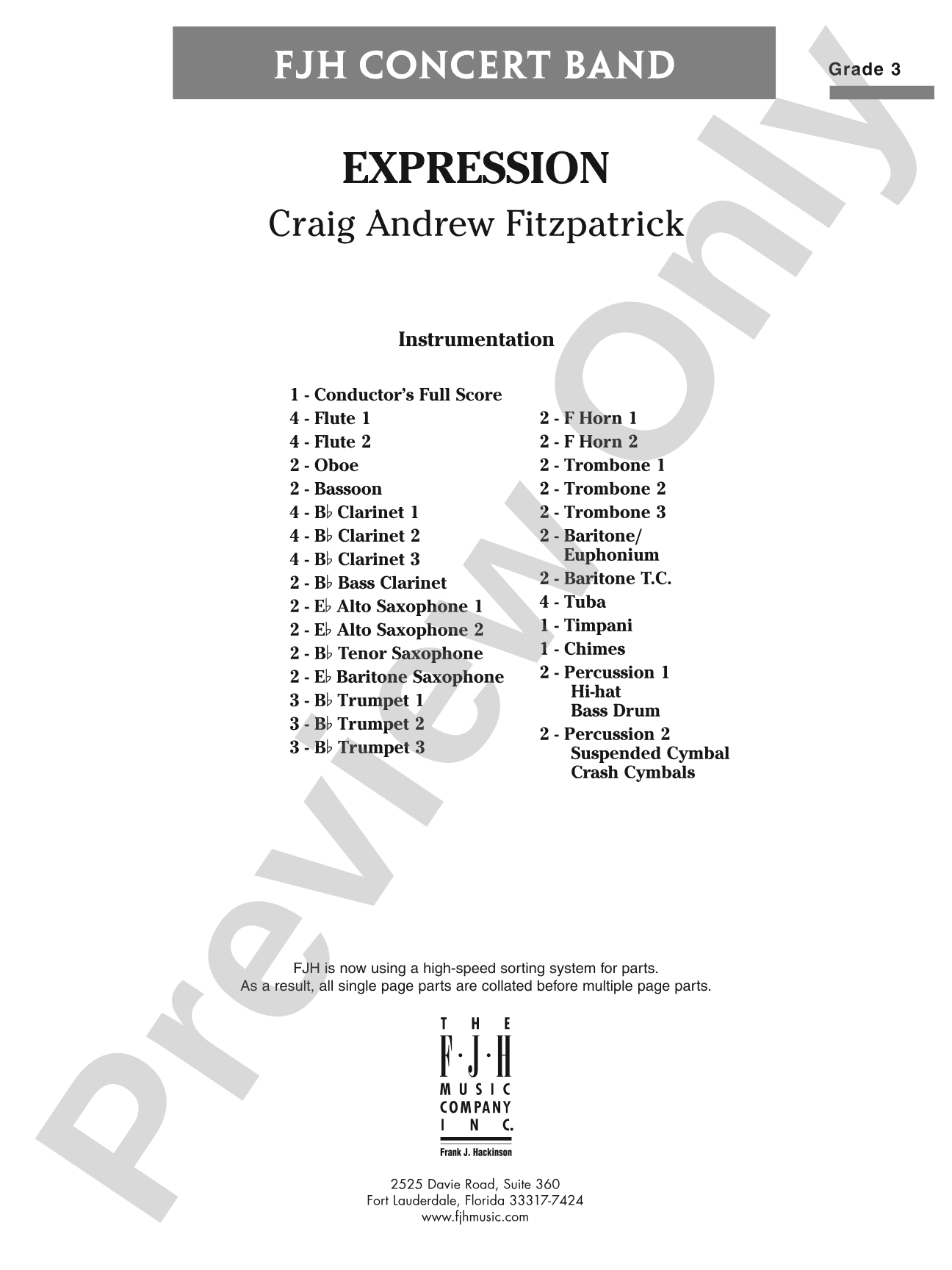 Expression: Concert Band Conductor Score & Parts
