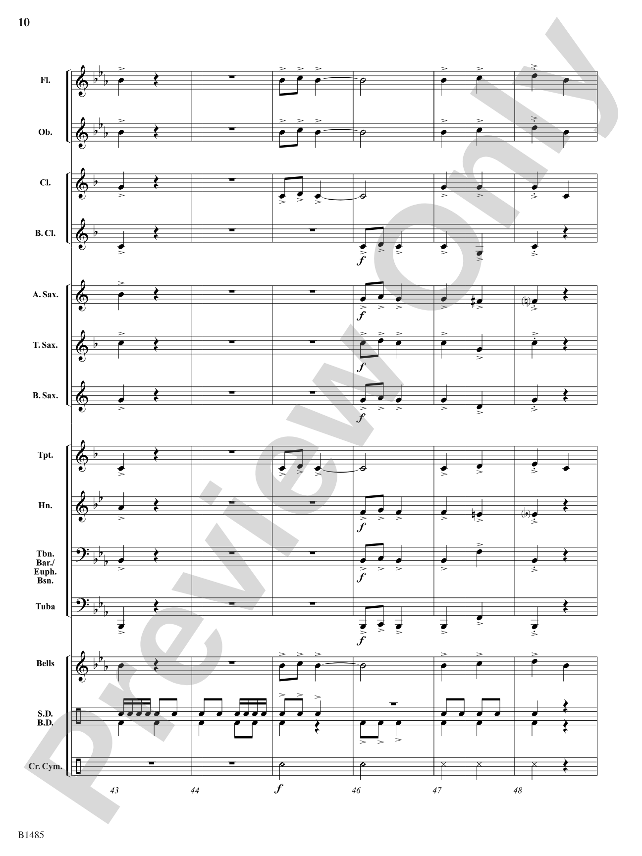 Union March: Concert Band Conductor Score & Parts