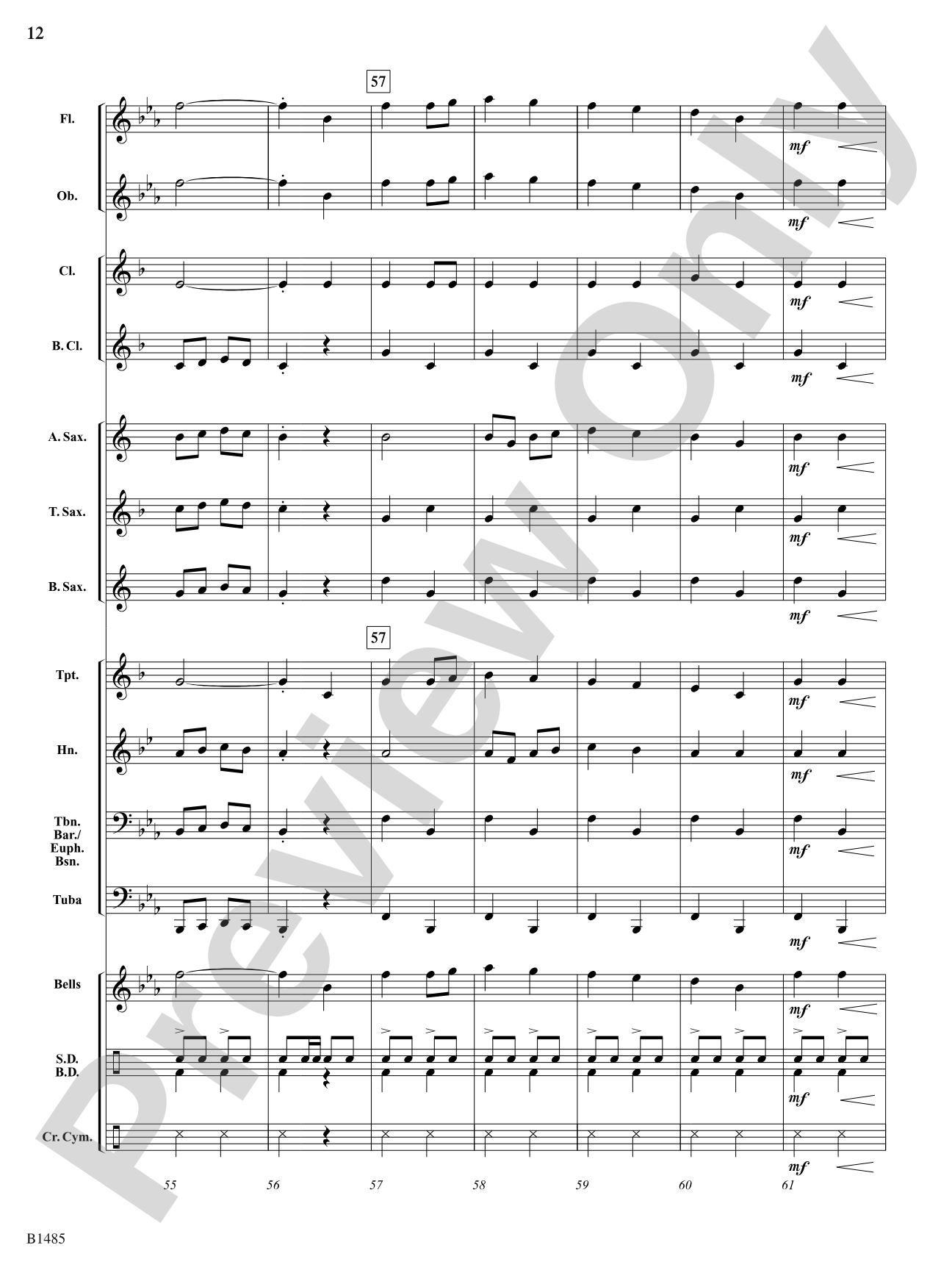 Union March: Concert Band Conductor Score & Parts