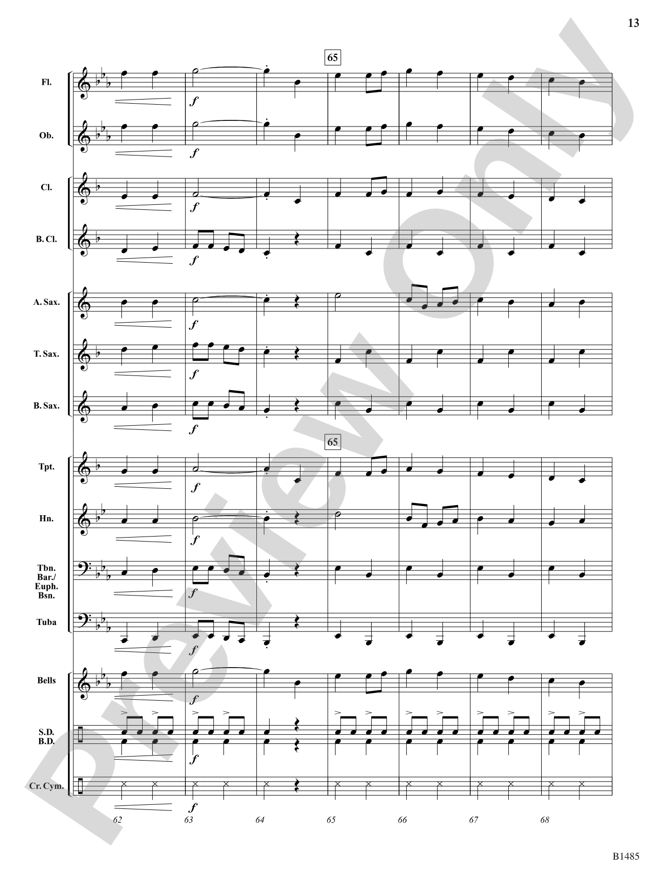 Union March: Concert Band Conductor Score & Parts