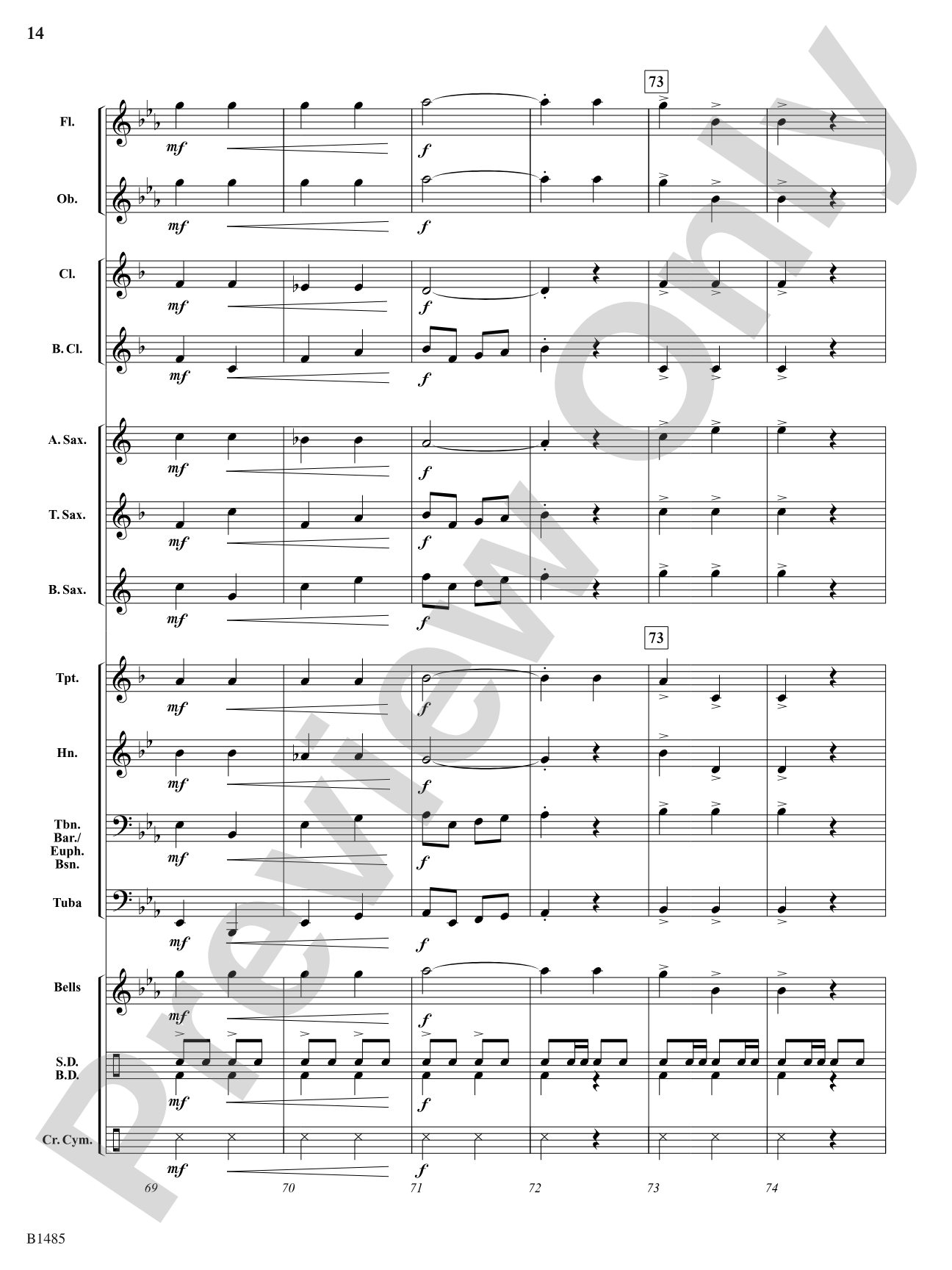 Union March: Concert Band Conductor Score & Parts