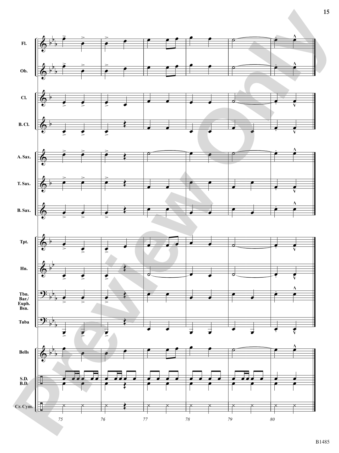 Union March: Concert Band Conductor Score & Parts