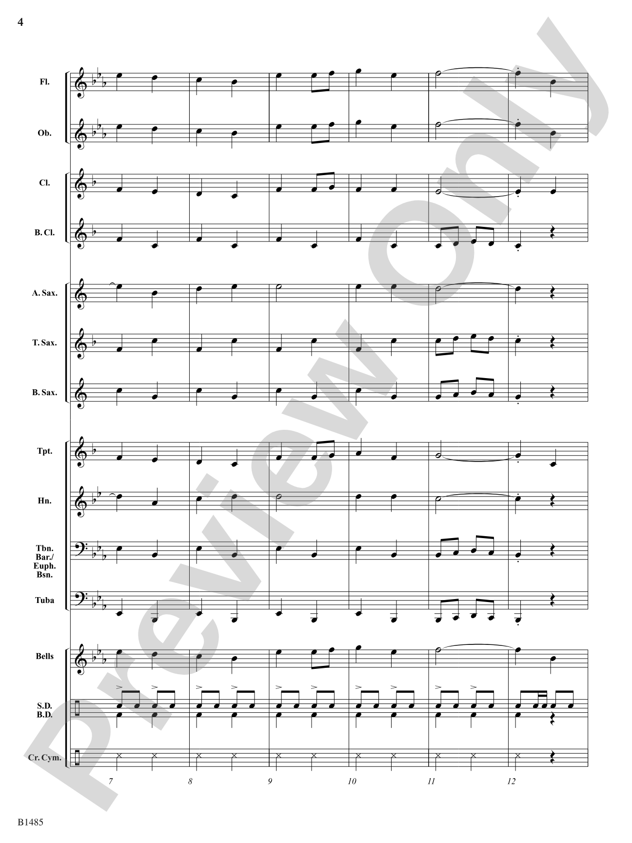 Union March: Concert Band Conductor Score & Parts
