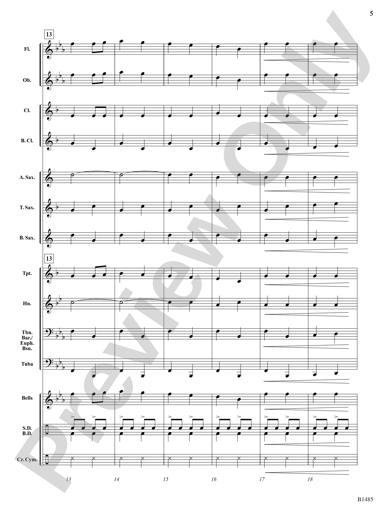 Union March: Concert Band Conductor Score & Parts