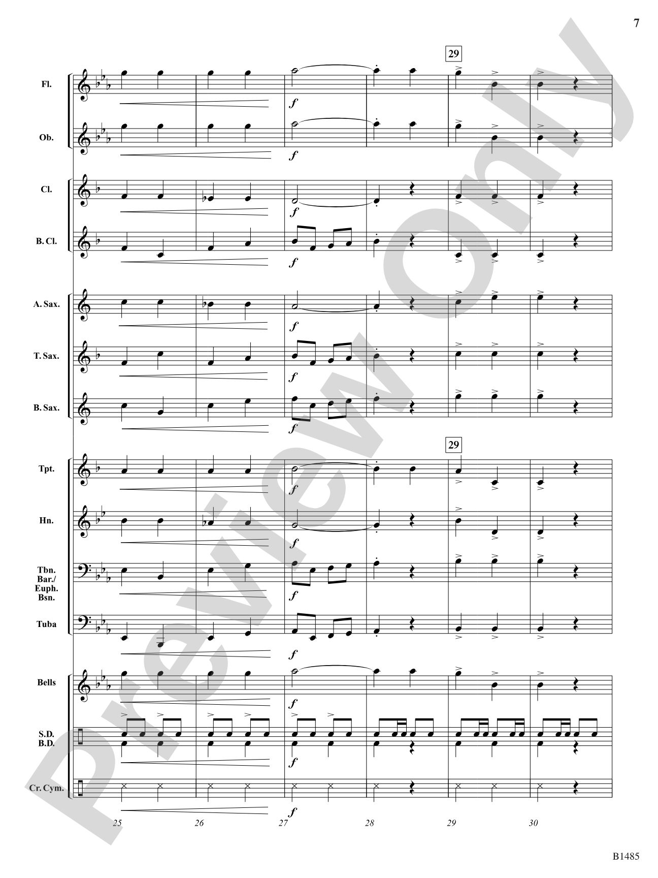 Union March: Concert Band Conductor Score & Parts
