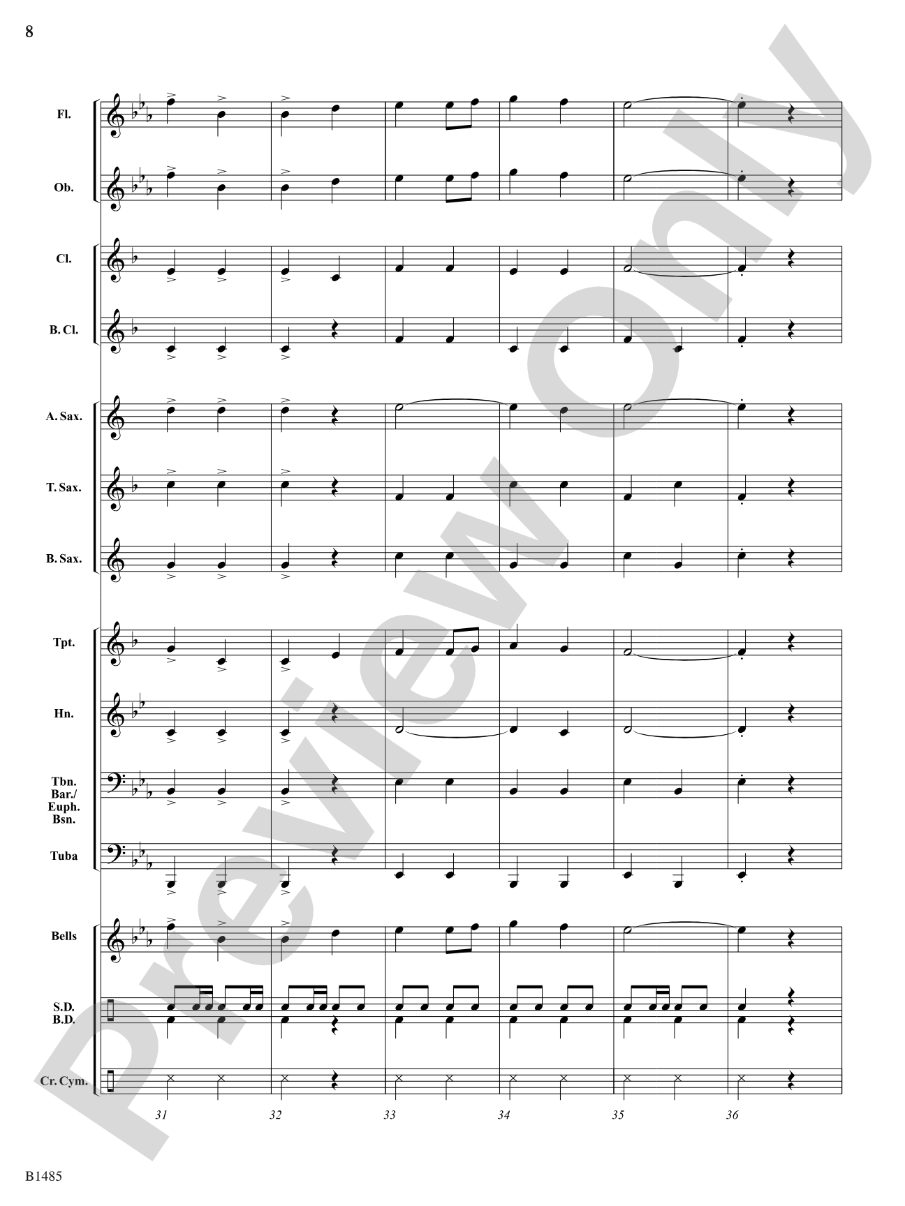 Union March: Concert Band Conductor Score & Parts