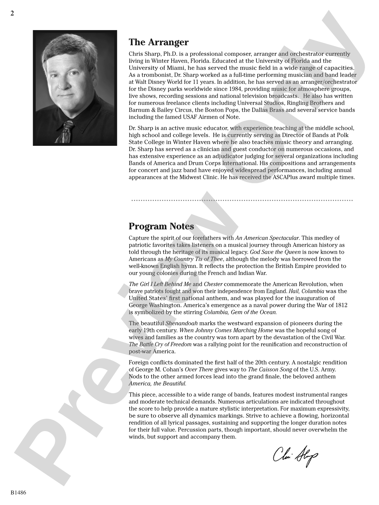 An American Spectacular: Concert Band Conductor Score & Parts