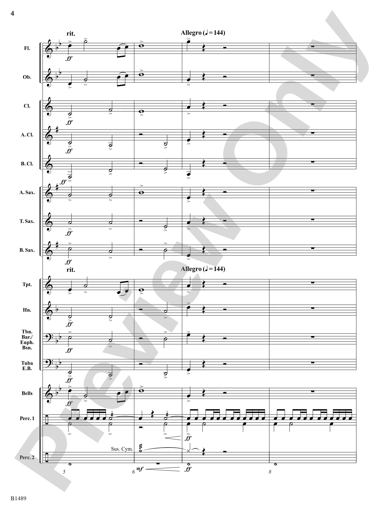 Quest of the Knights Templar: Concert Band Conductor Score & Parts