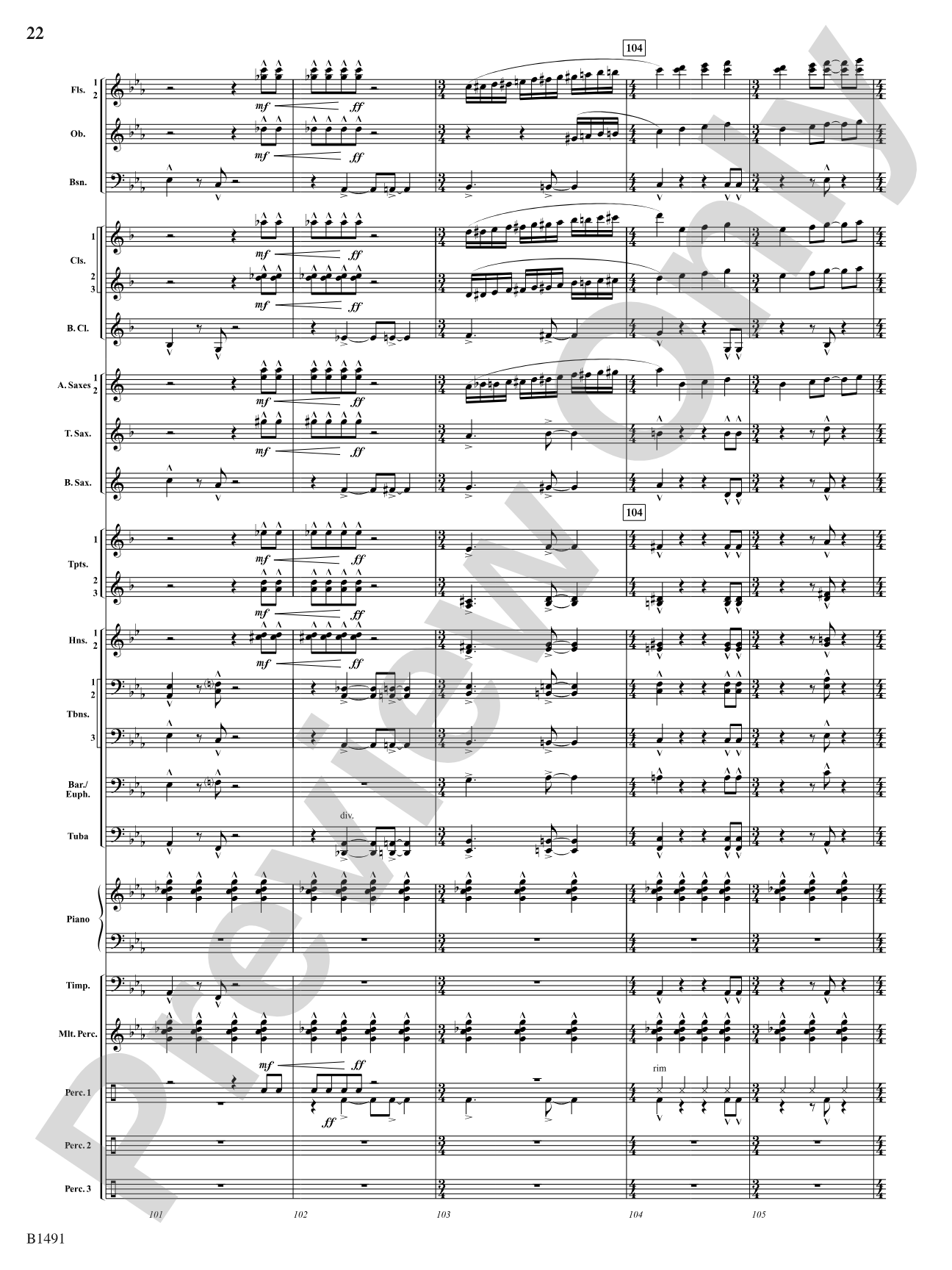 Nevermore: Concert Band Conductor Score & Parts