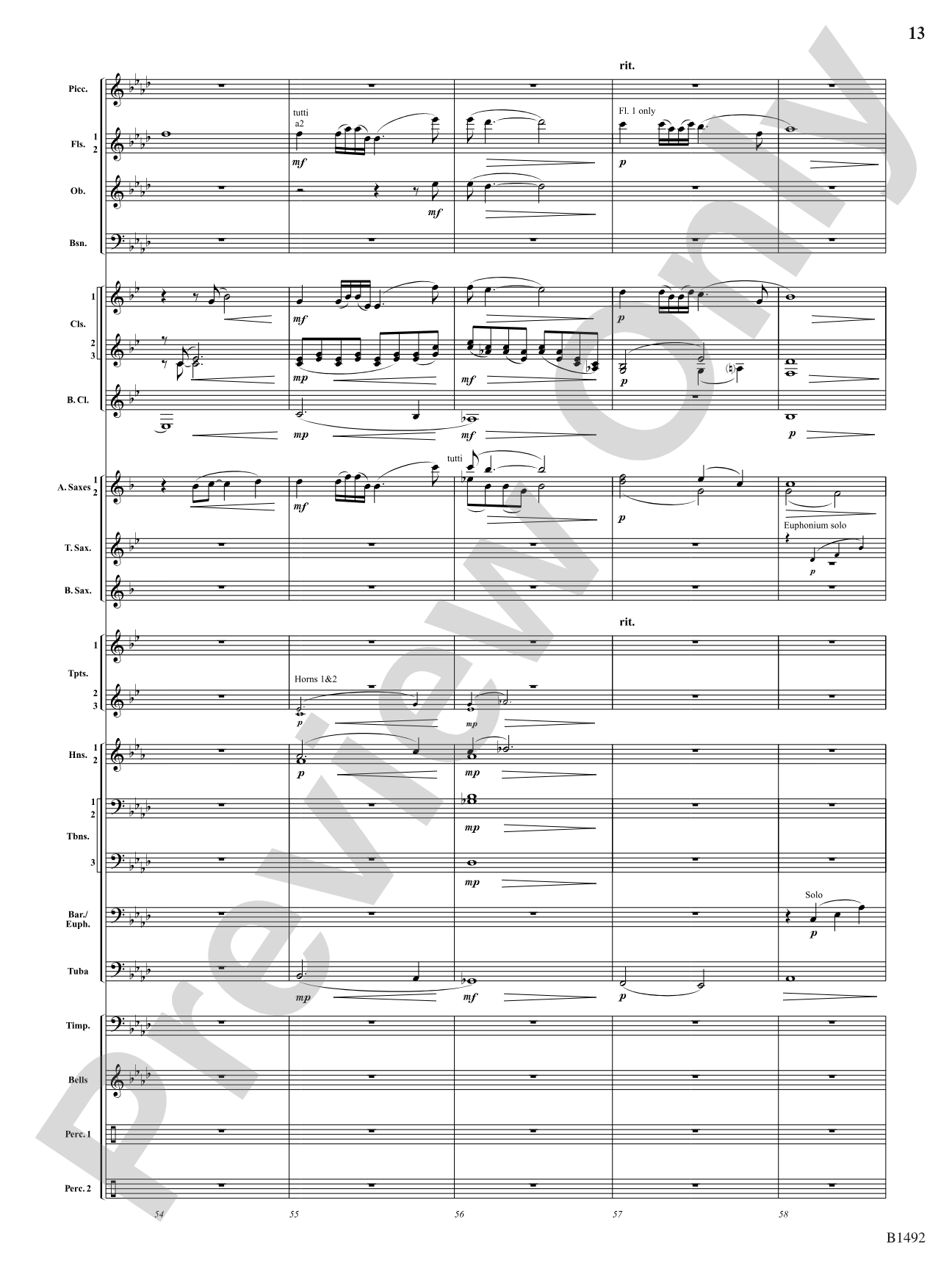Remembering Yesterdays: Concert Band Conductor Score & Parts