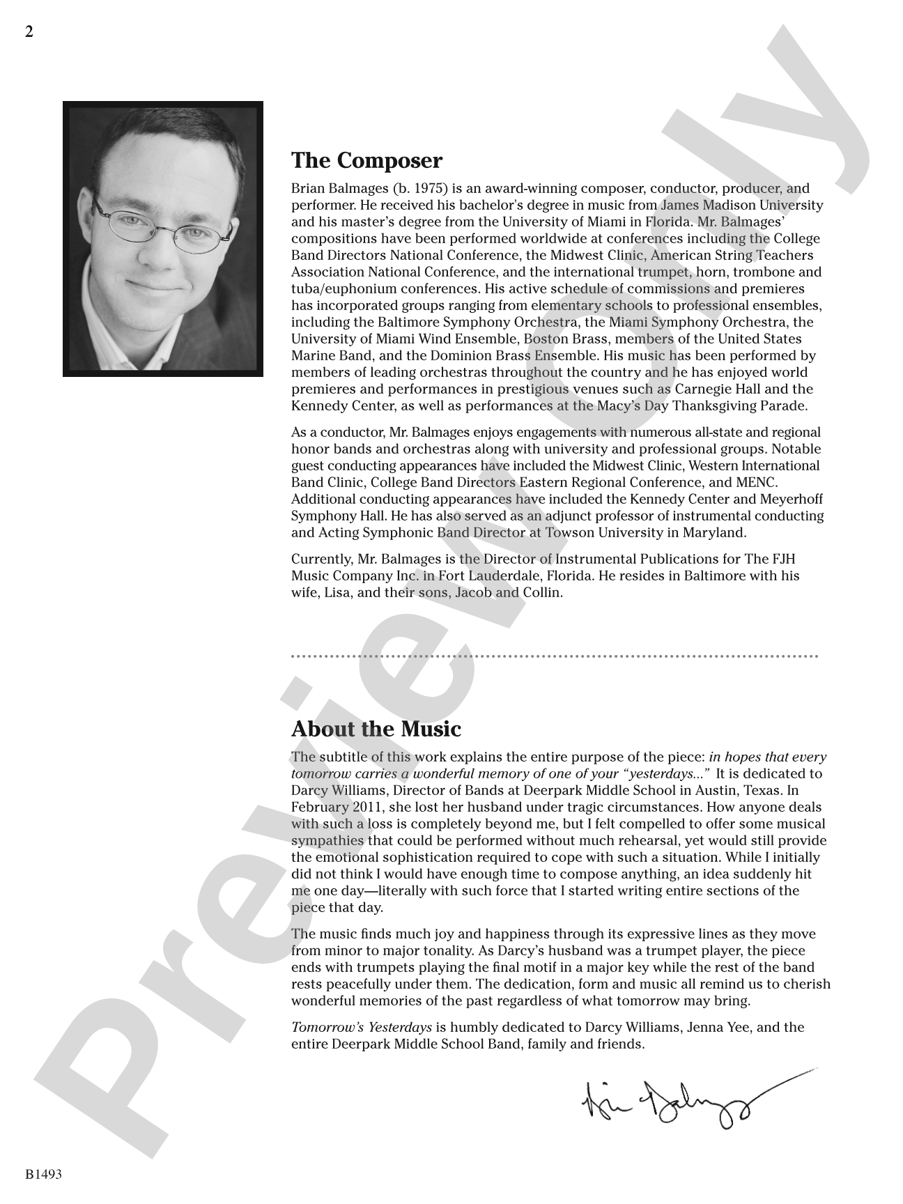 Tomorrow's Yesterdays: Score