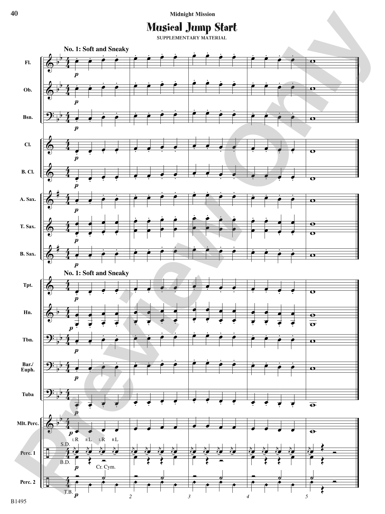 Curtain Up! (Complete Concert Starter Series Vol. 1): Concert Band Conductor Score & Parts