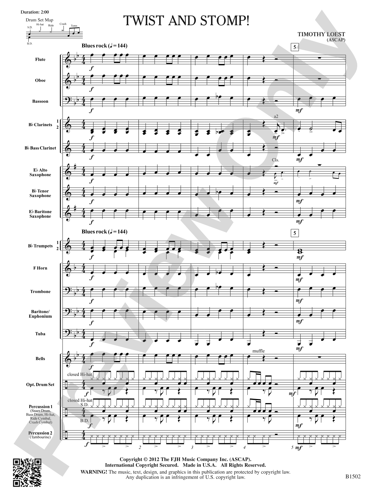 Twist and Stomp!: Concert Band Conductor Score & Parts