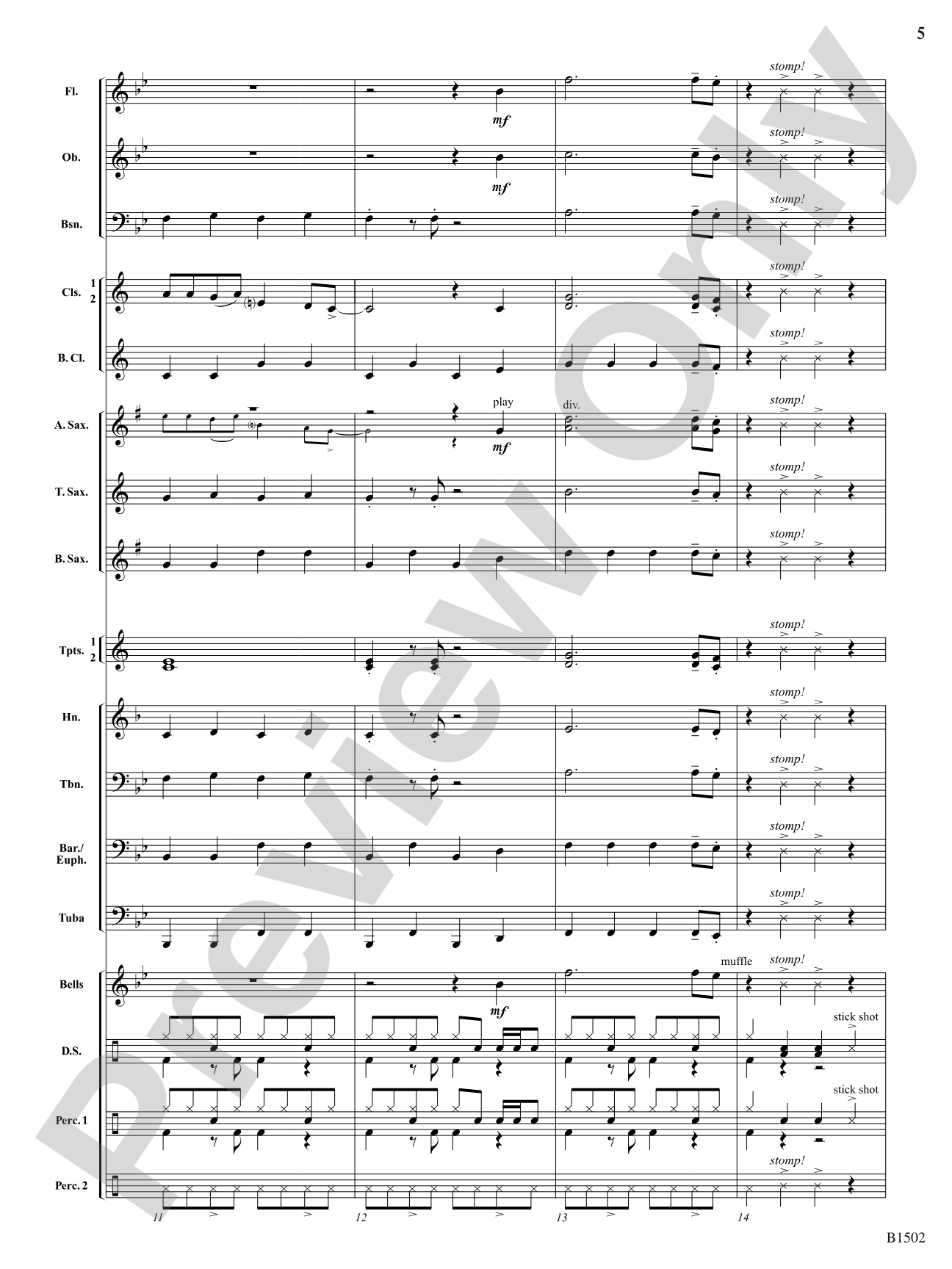 Twist and Stomp!: Concert Band Conductor Score & Parts