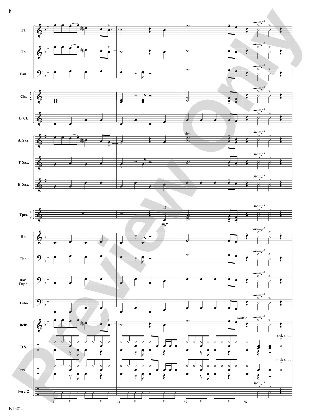 Twist and Stomp!: Concert Band Conductor Score & Parts