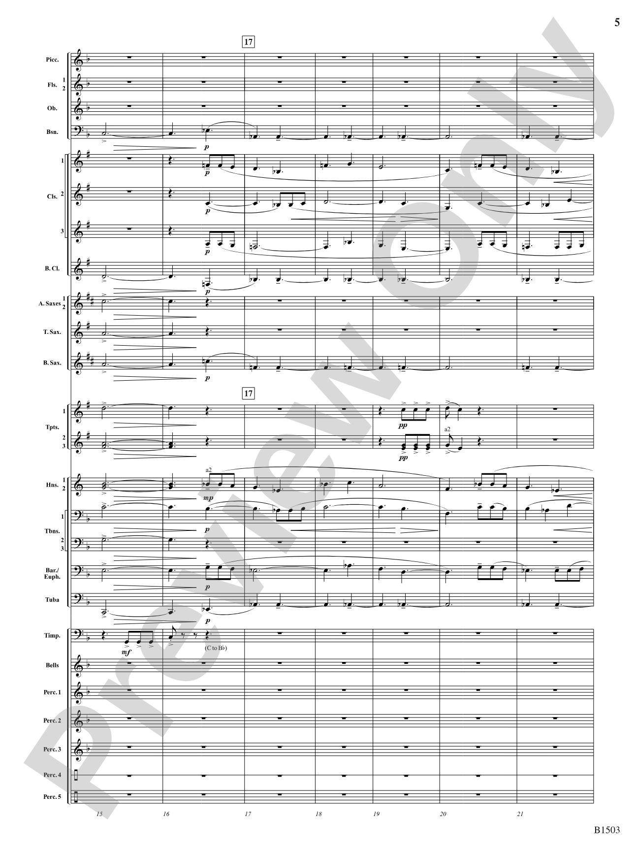 True Calling: Concert Band Conductor Score & Parts