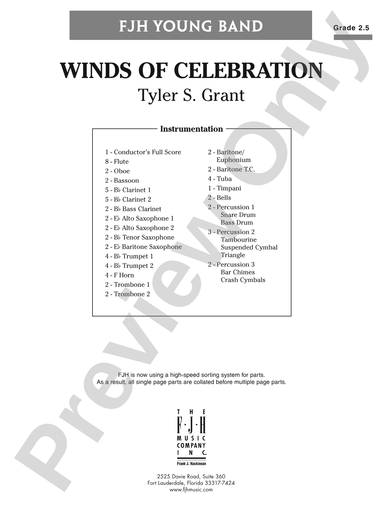 Winds of Celebration: Concert Band Conductor Score & Parts