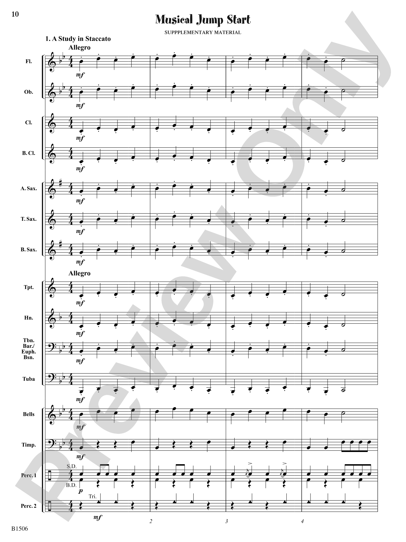 Flying High: Concert Band Conductor Score & Parts