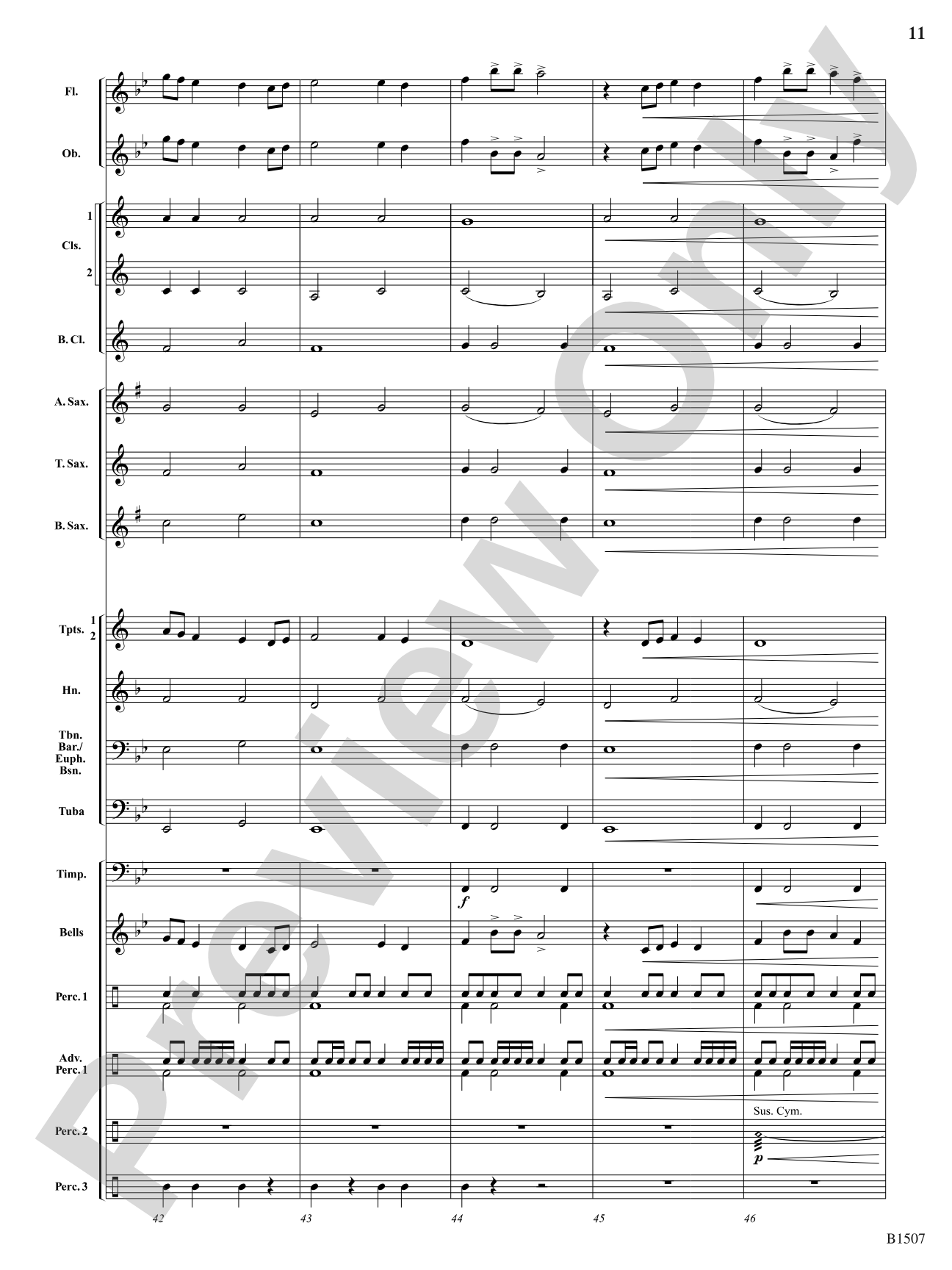 Autumn Fanfare: Concert Band Conductor Score & Parts