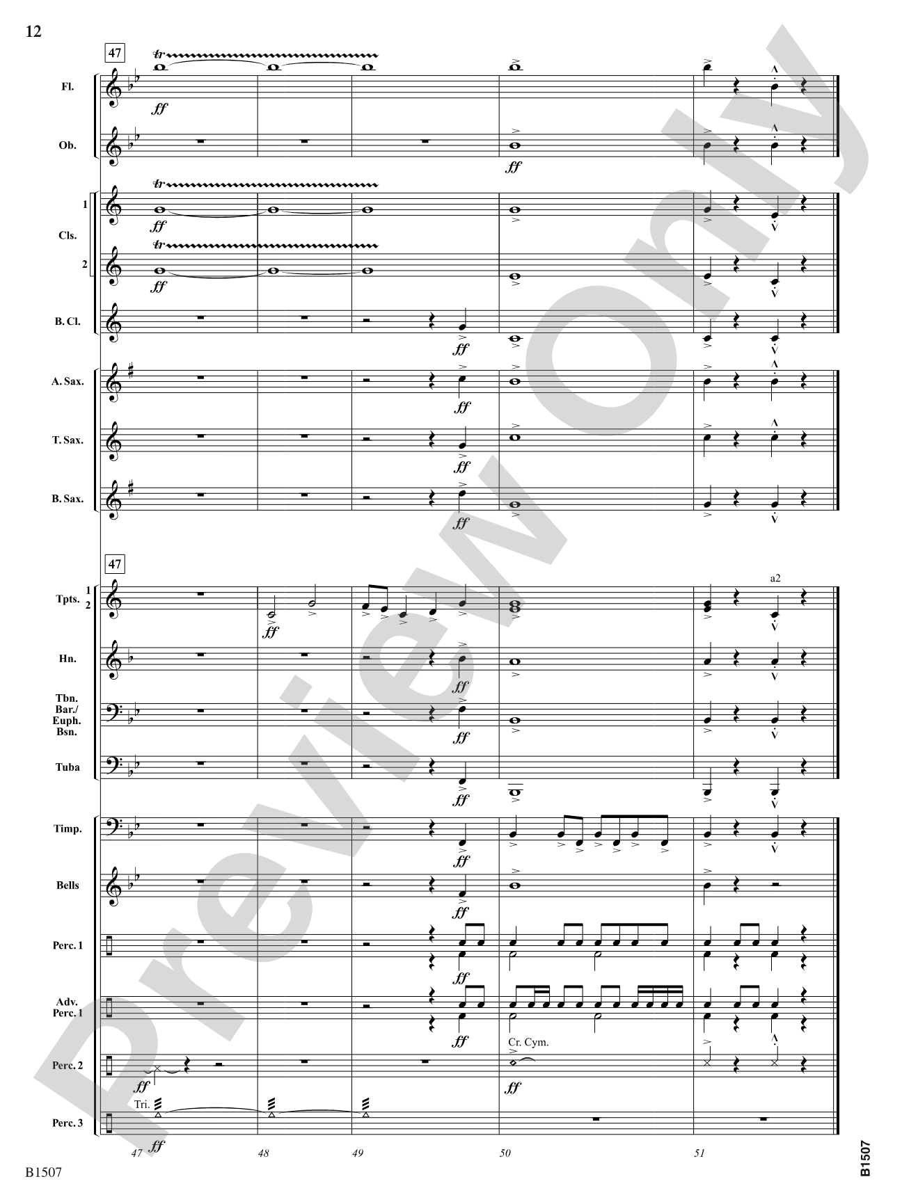Autumn Fanfare: Concert Band Conductor Score & Parts