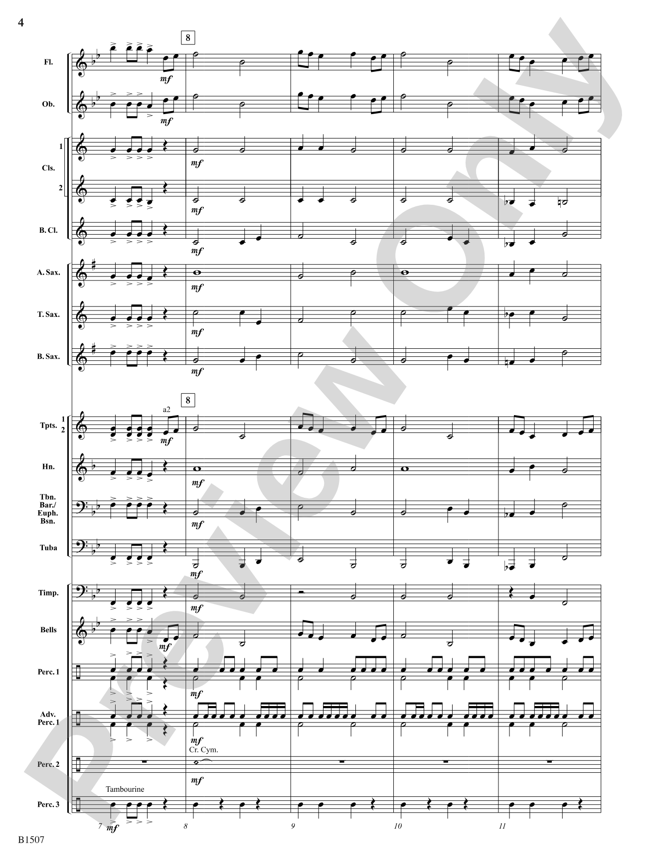 Autumn Fanfare: Concert Band Conductor Score & Parts