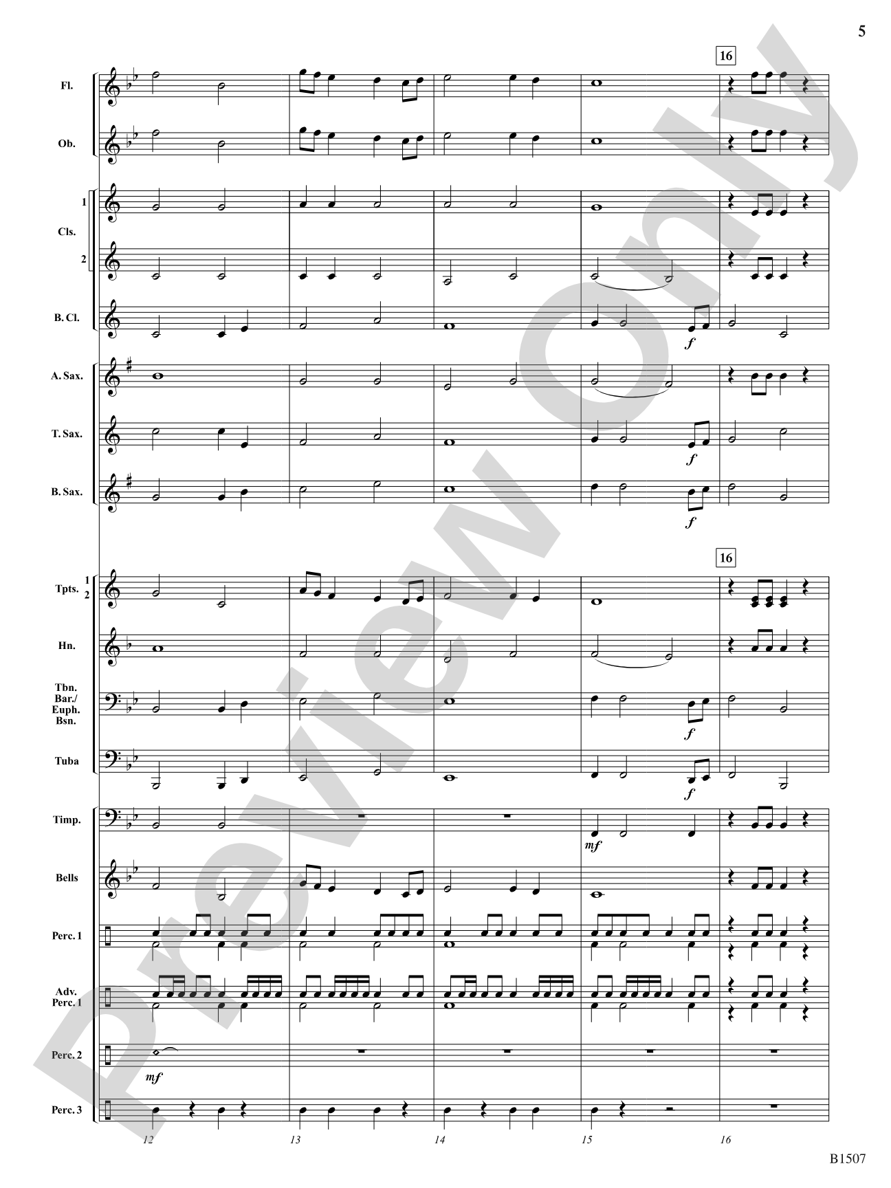 Autumn Fanfare: Concert Band Conductor Score & Parts
