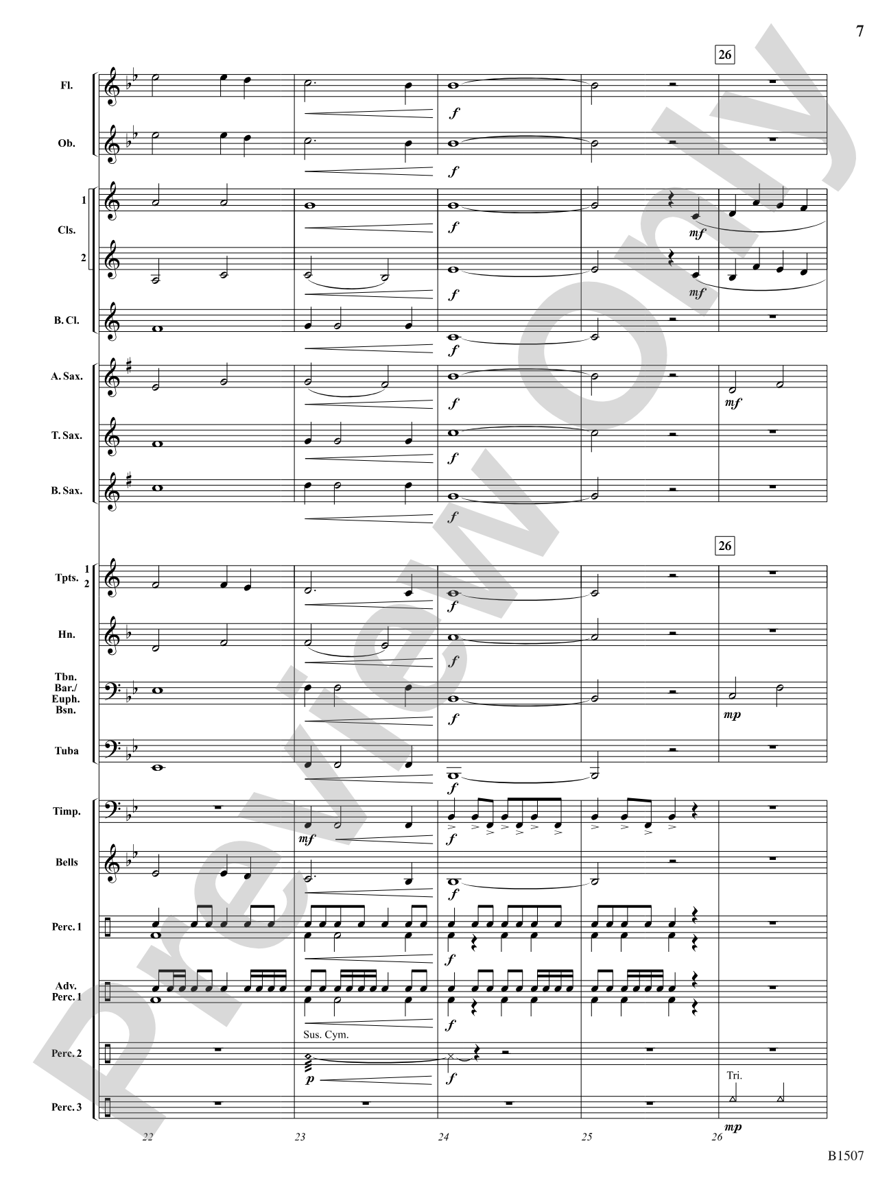 Autumn Fanfare: Concert Band Conductor Score & Parts