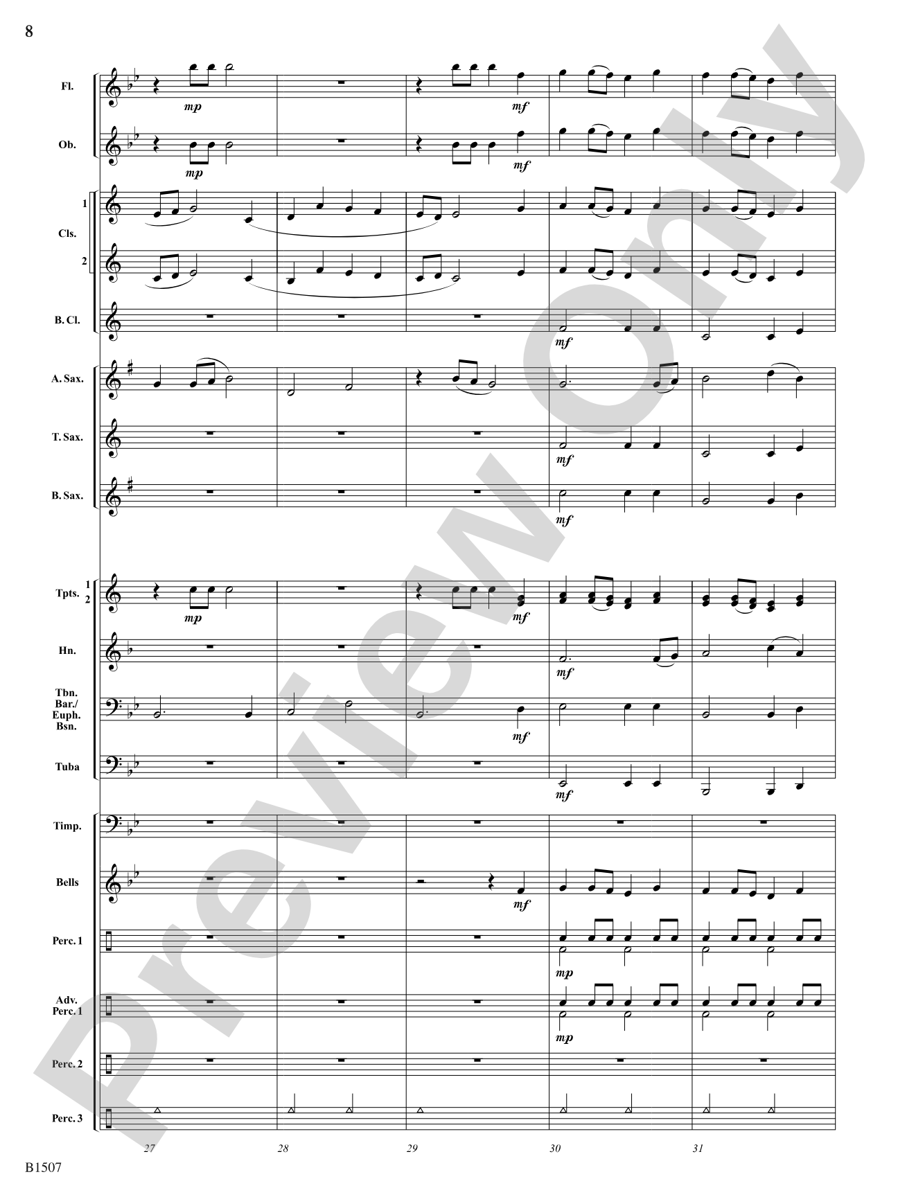 Autumn Fanfare: Concert Band Conductor Score & Parts
