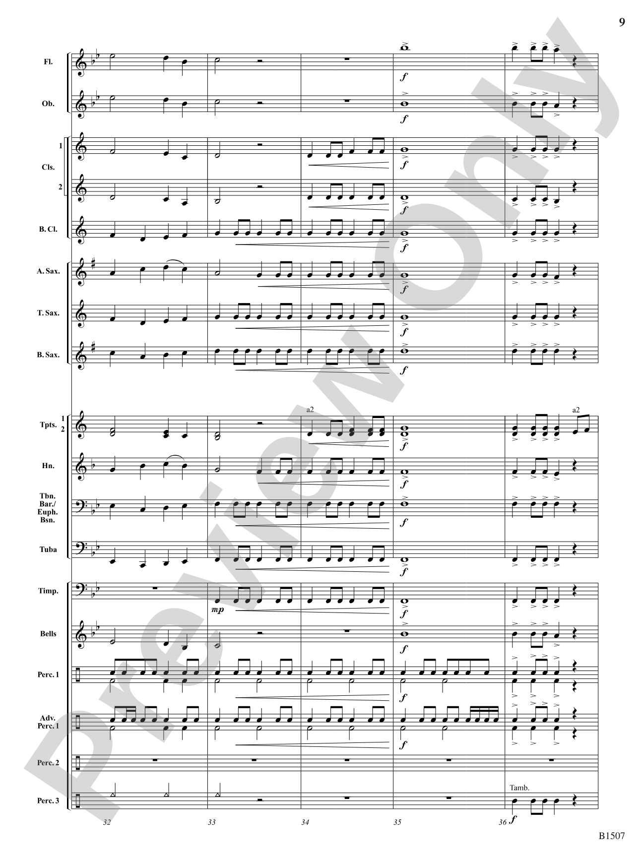 Autumn Fanfare: Concert Band Conductor Score & Parts