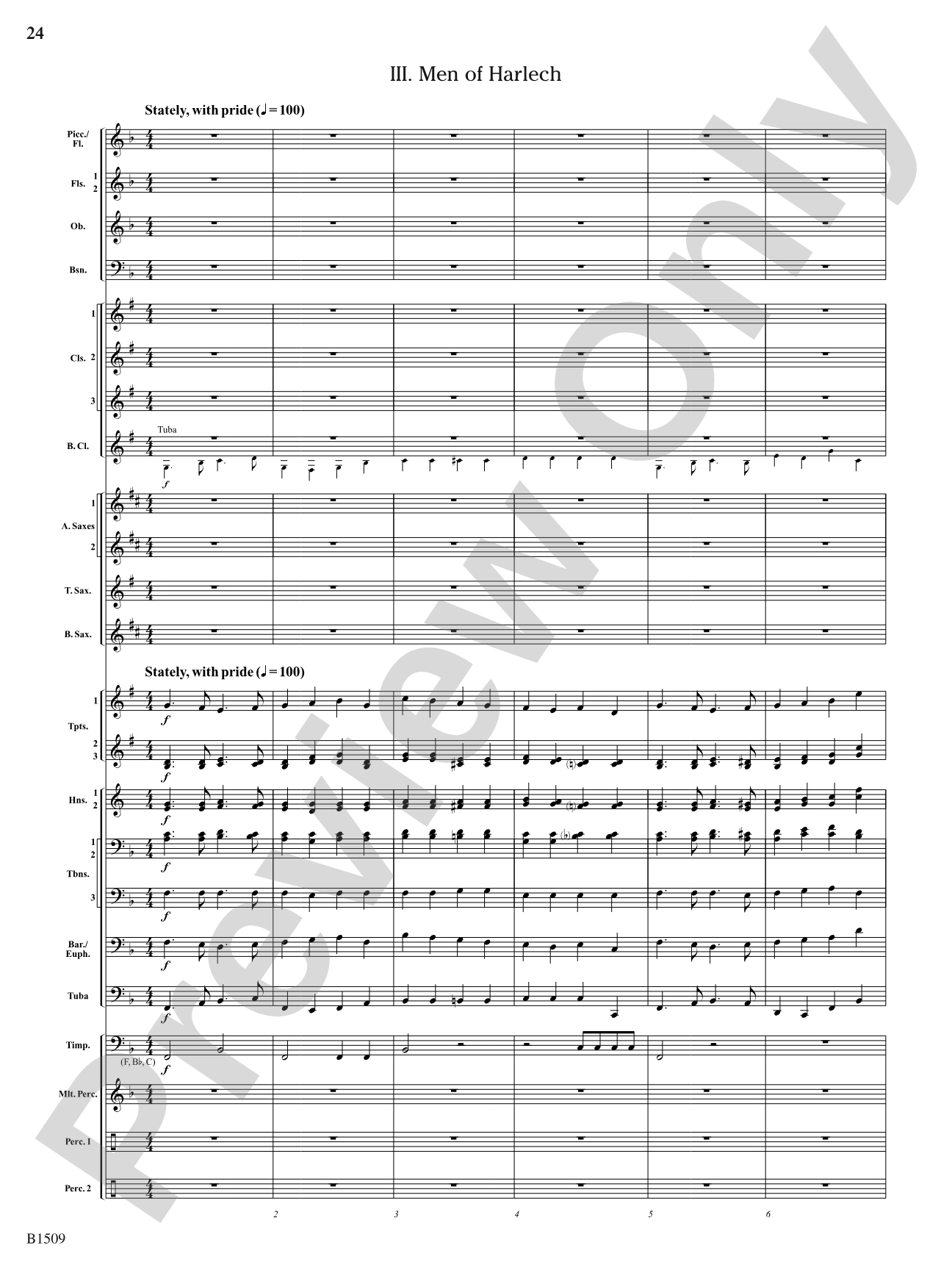 Within the Castle Walls: Concert Band Conductor Score & Parts
