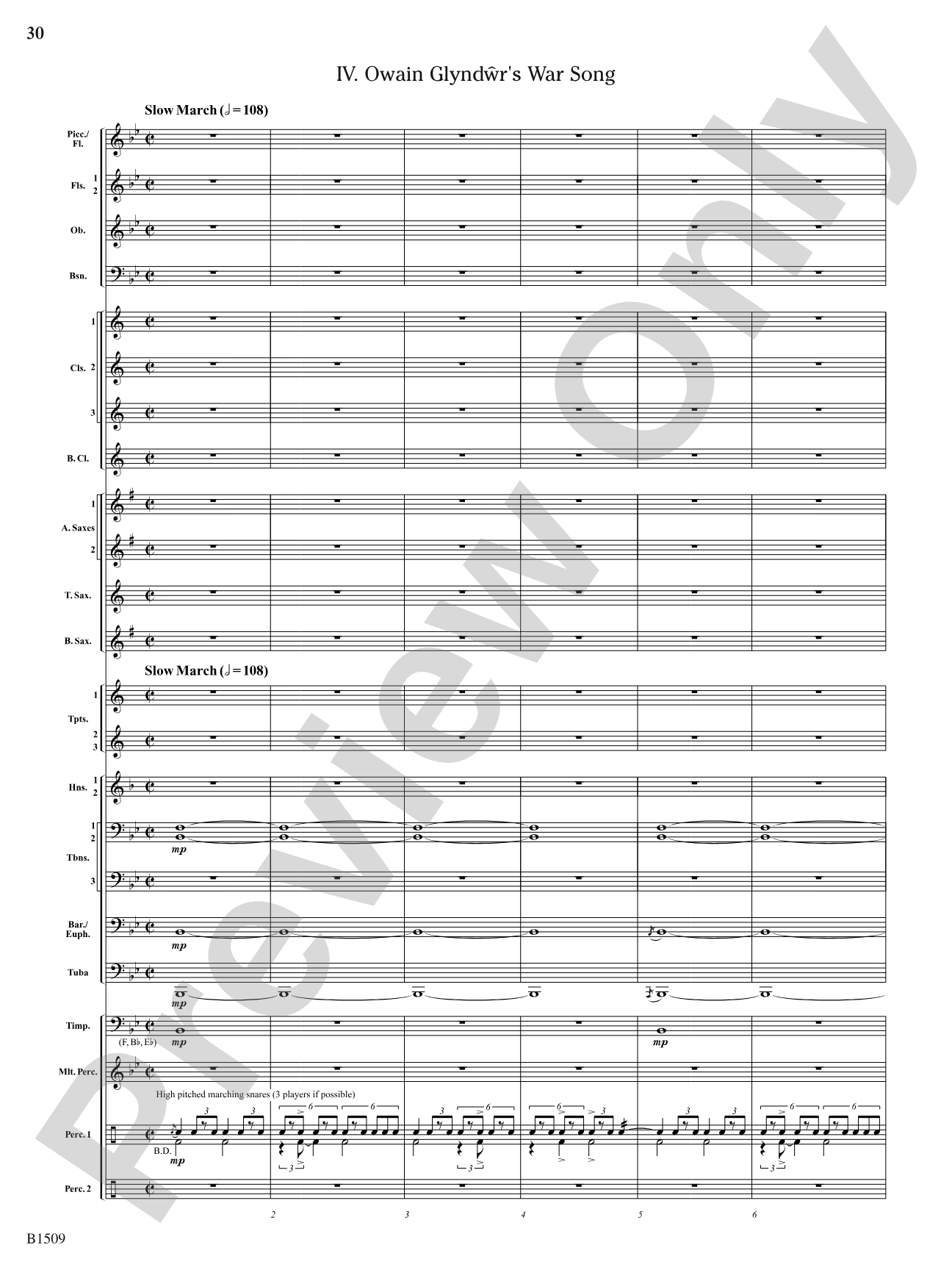 Within the Castle Walls: Concert Band Conductor Score & Parts