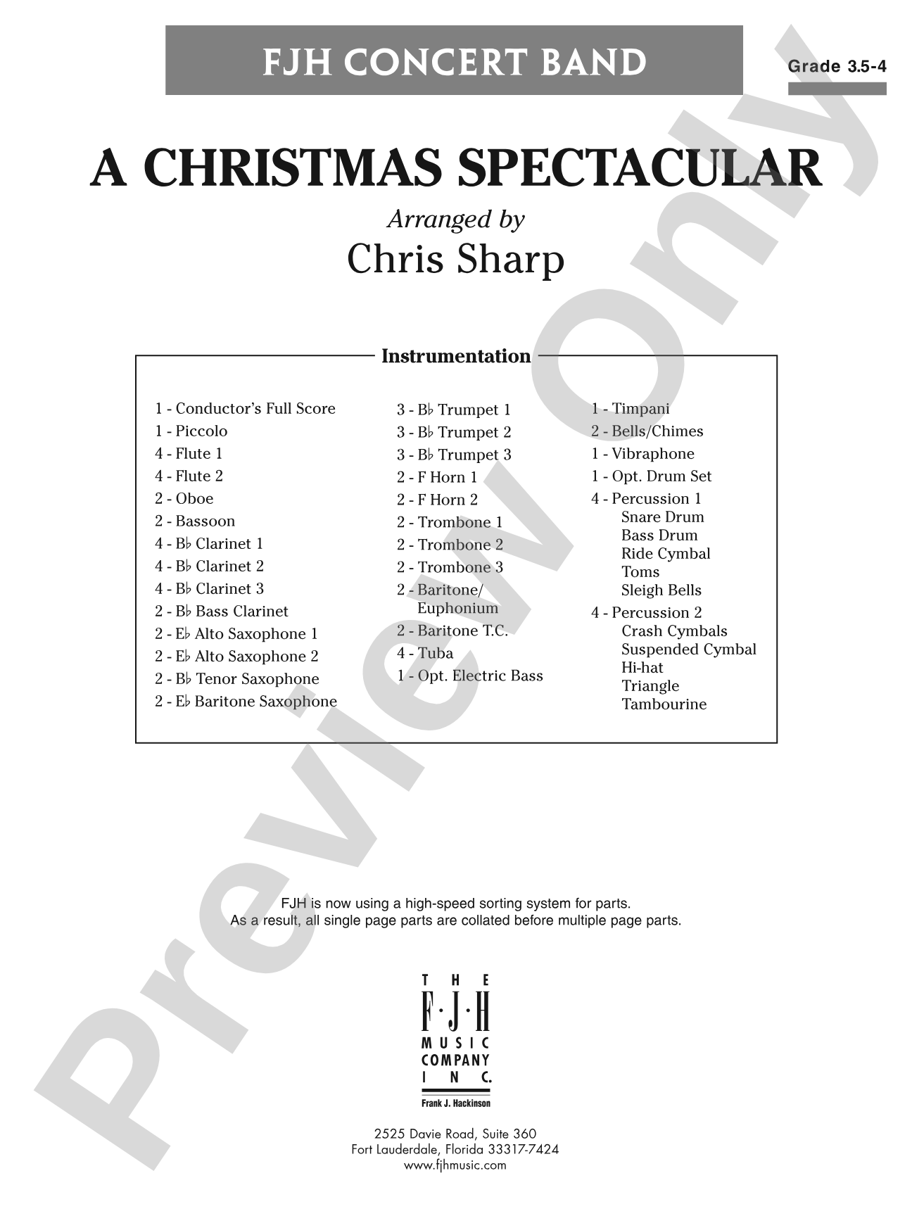 A Christmas Spectacular: Concert Band Conductor Score & Parts