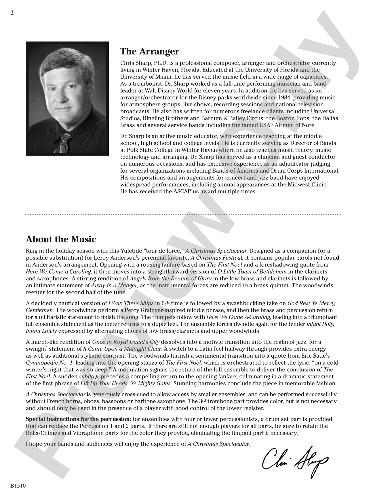 A Christmas Spectacular: Concert Band Conductor Score & Parts