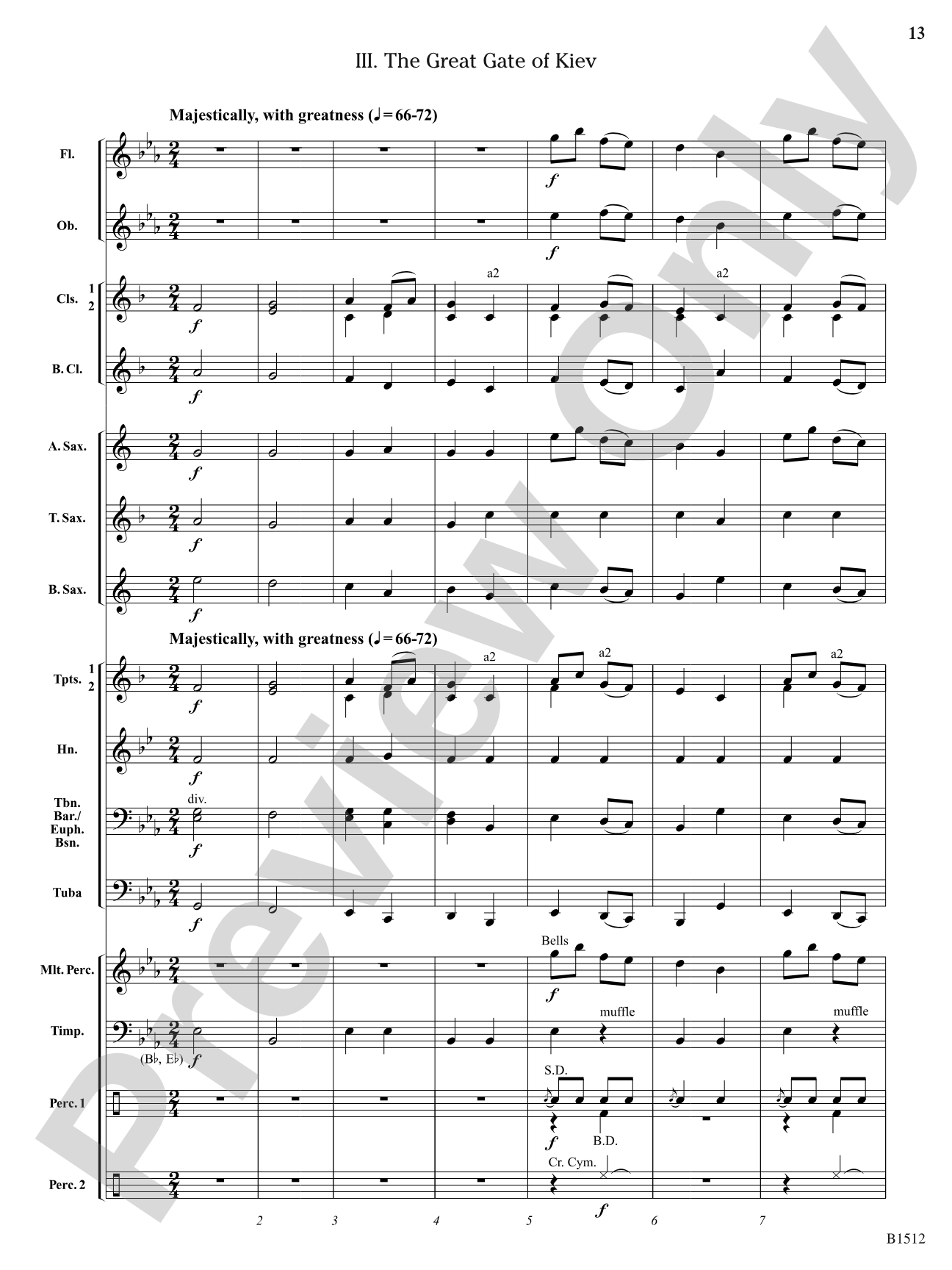 Pictures at an Exhibition: Concert Band Conductor Score & Parts