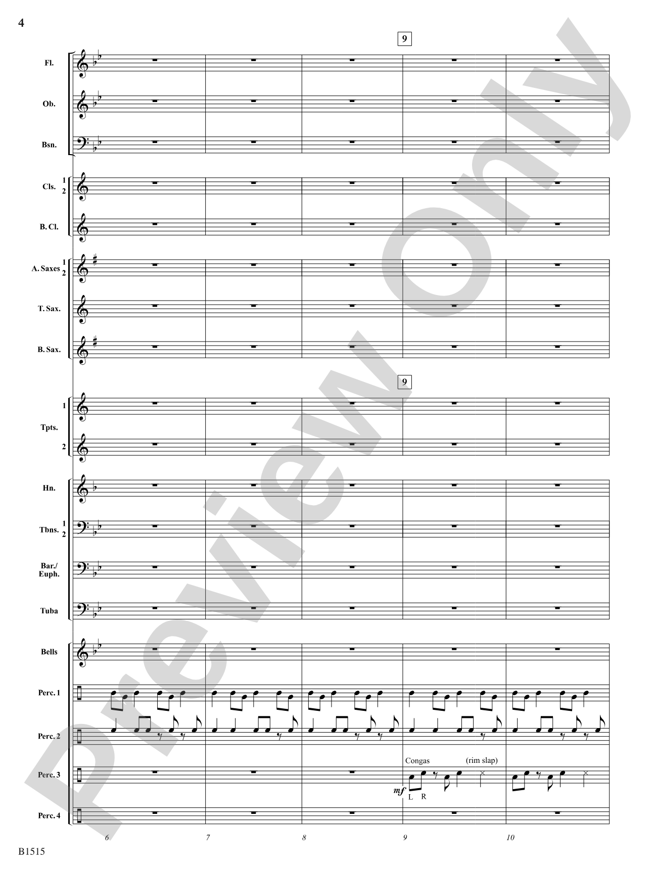 Dancing Snakes: Concert Band Conductor Score & Parts