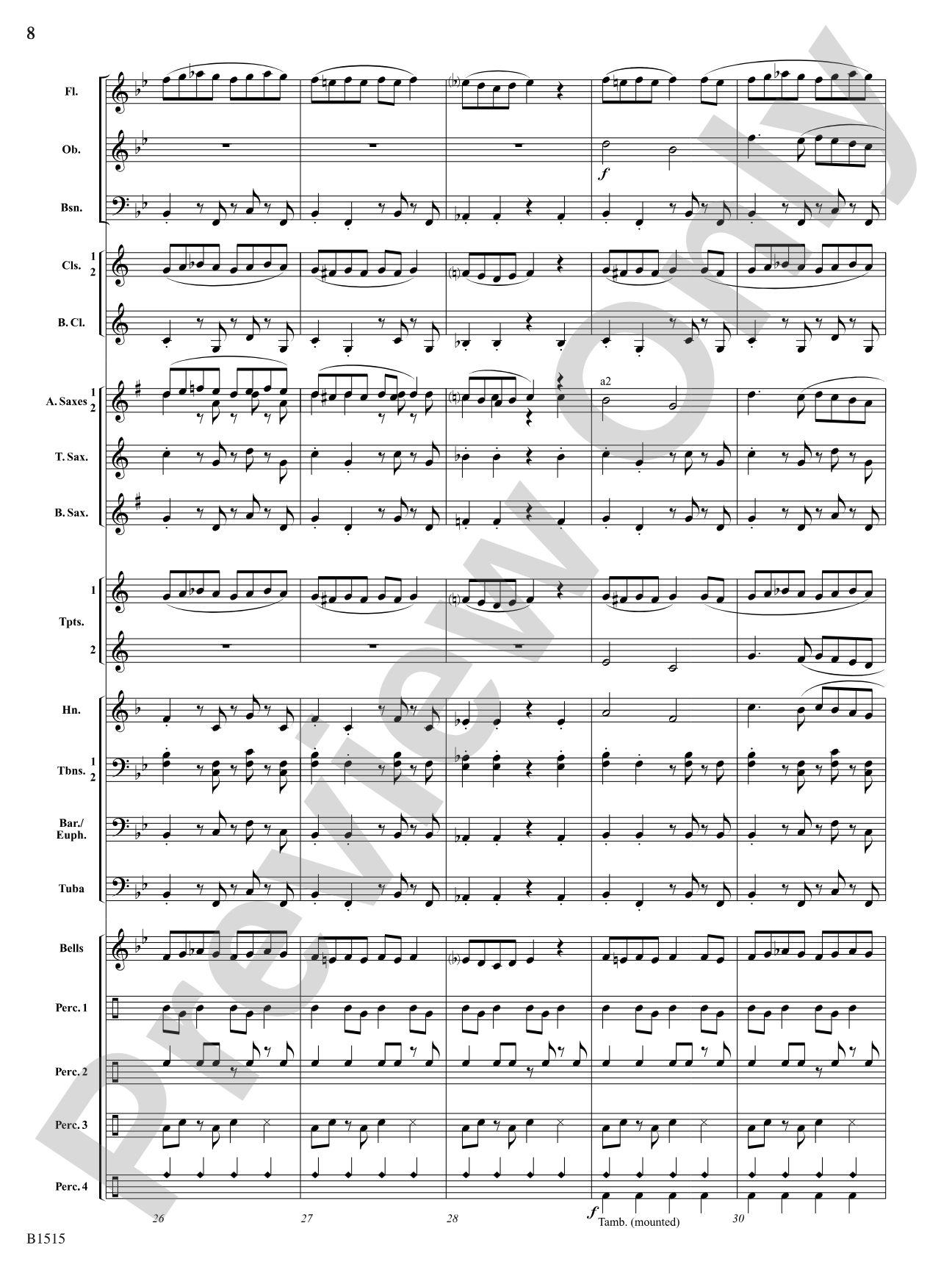 Dancing Snakes: Concert Band Conductor Score & Parts
