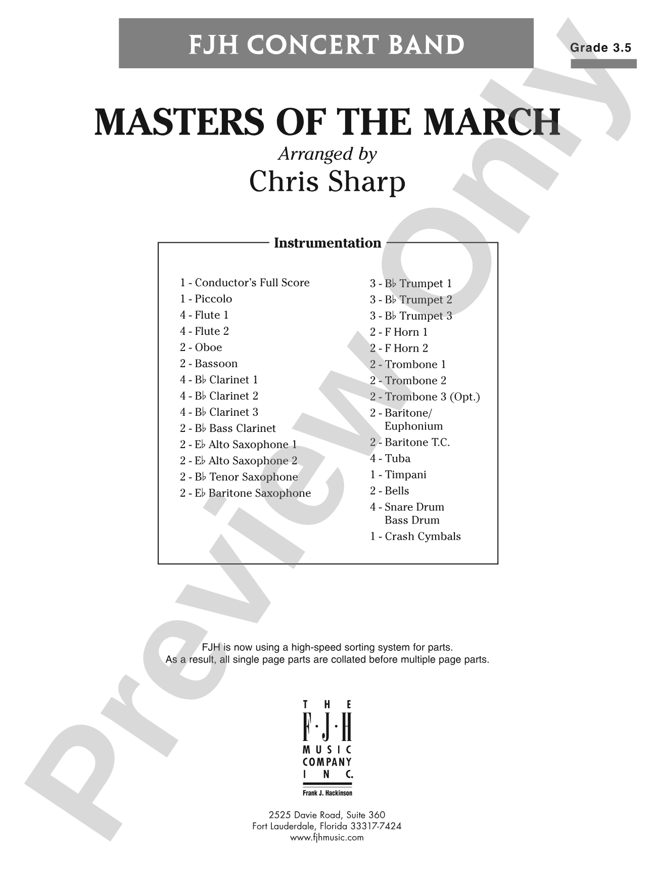 Master of the March: Concert Band Conductor Score & Parts